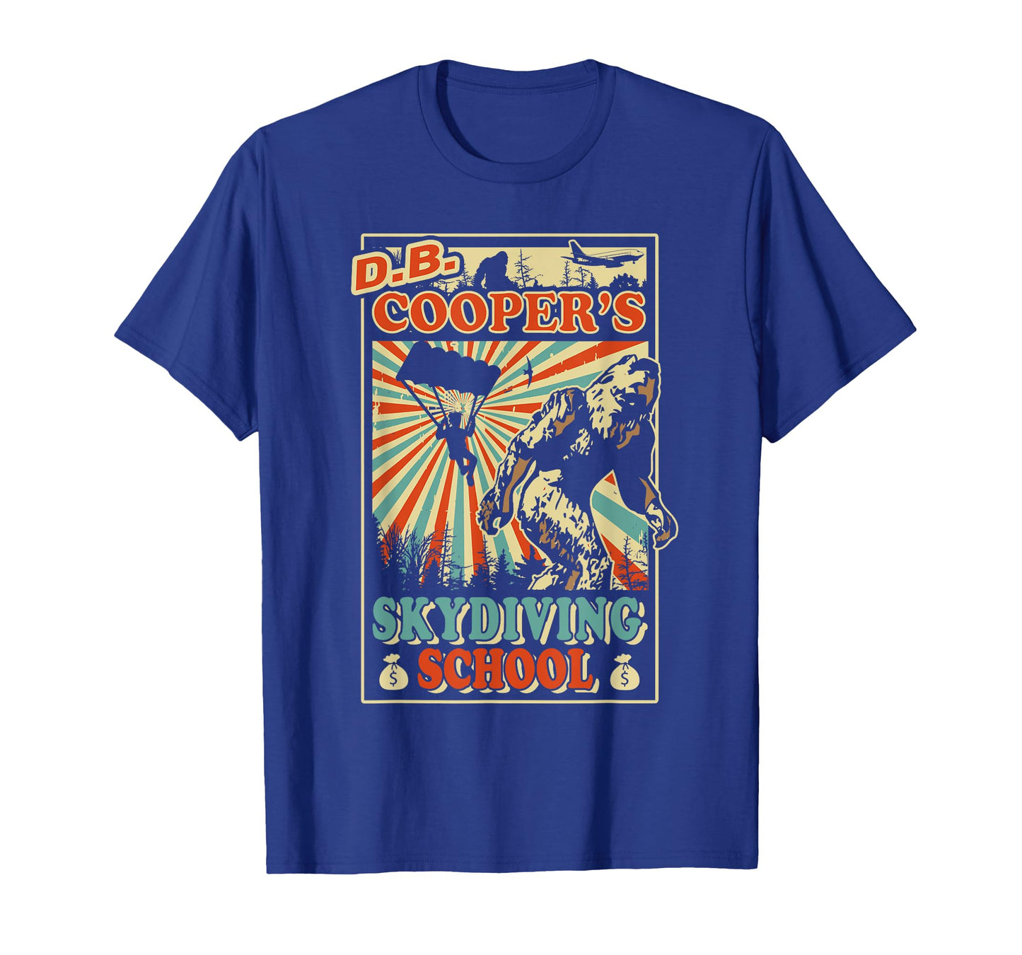 Funny D.B. Cooper's Skydiving School Bigfoot Vintage T-Shirt