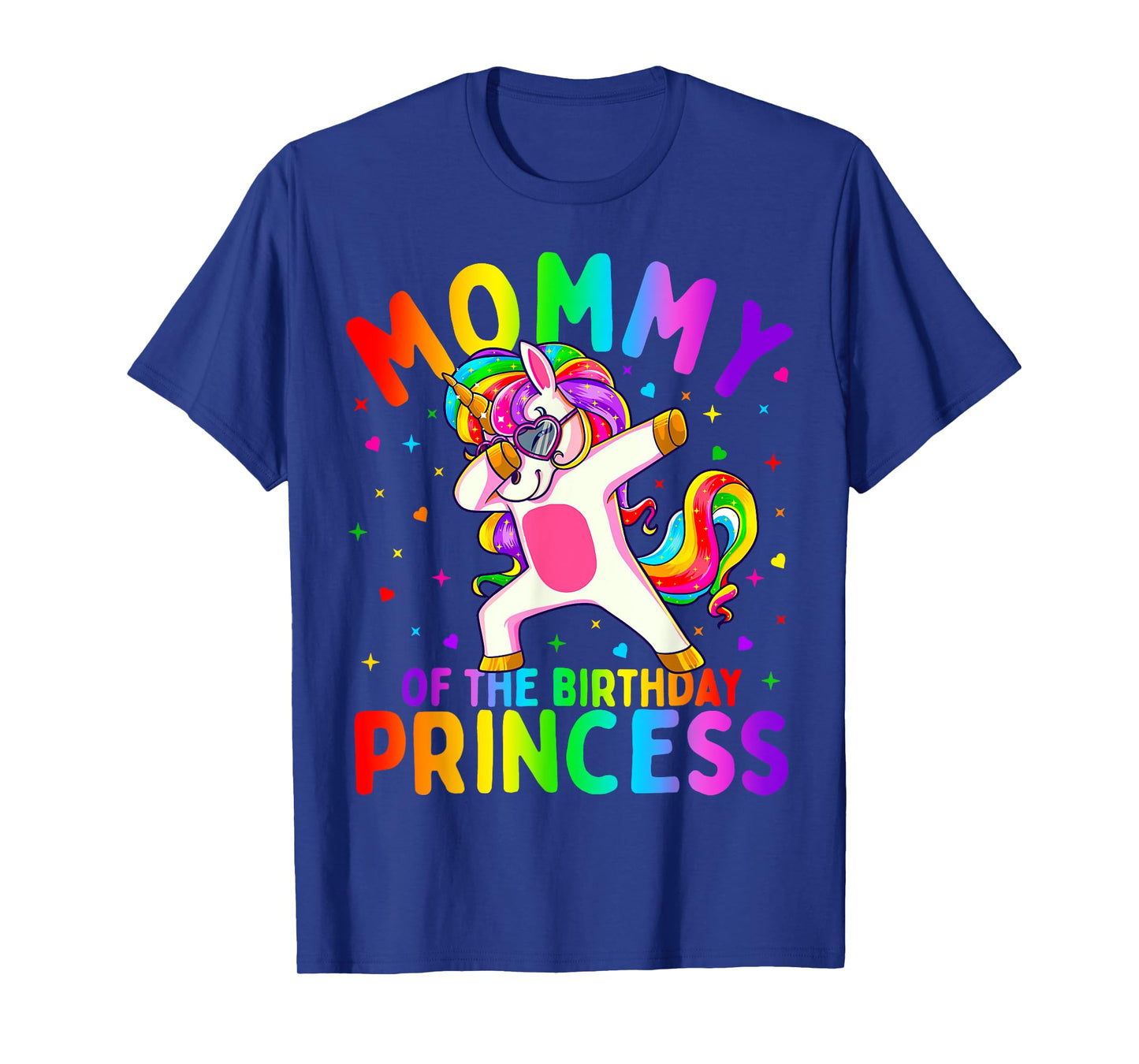 Mommy of the Birthday Princess Girl Dabbing Unicorn Mom T-Shirt