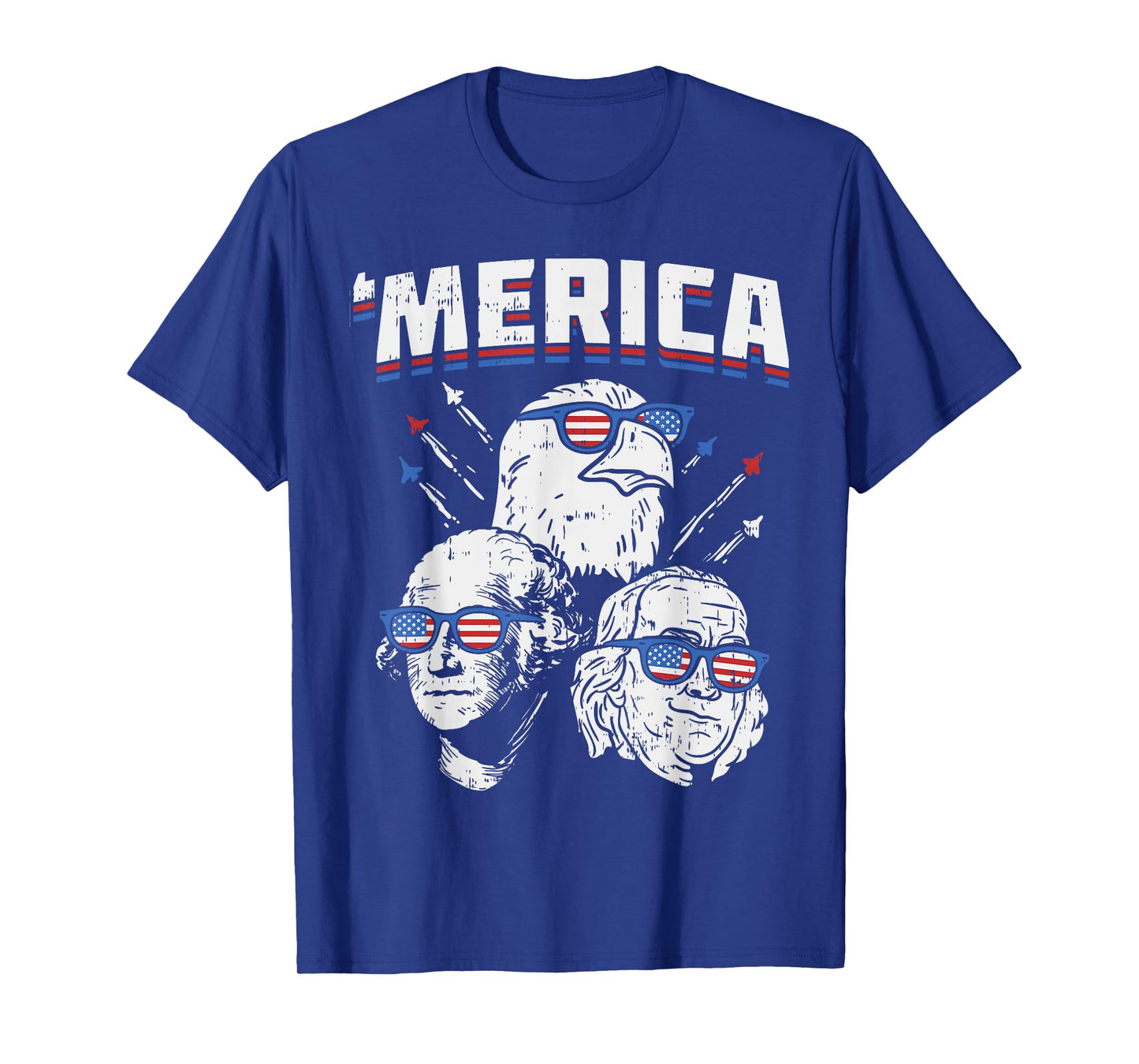 Merica Washington Franklin Eagle 4th Of July USA Patriot T-Shirt for Women Kids Men