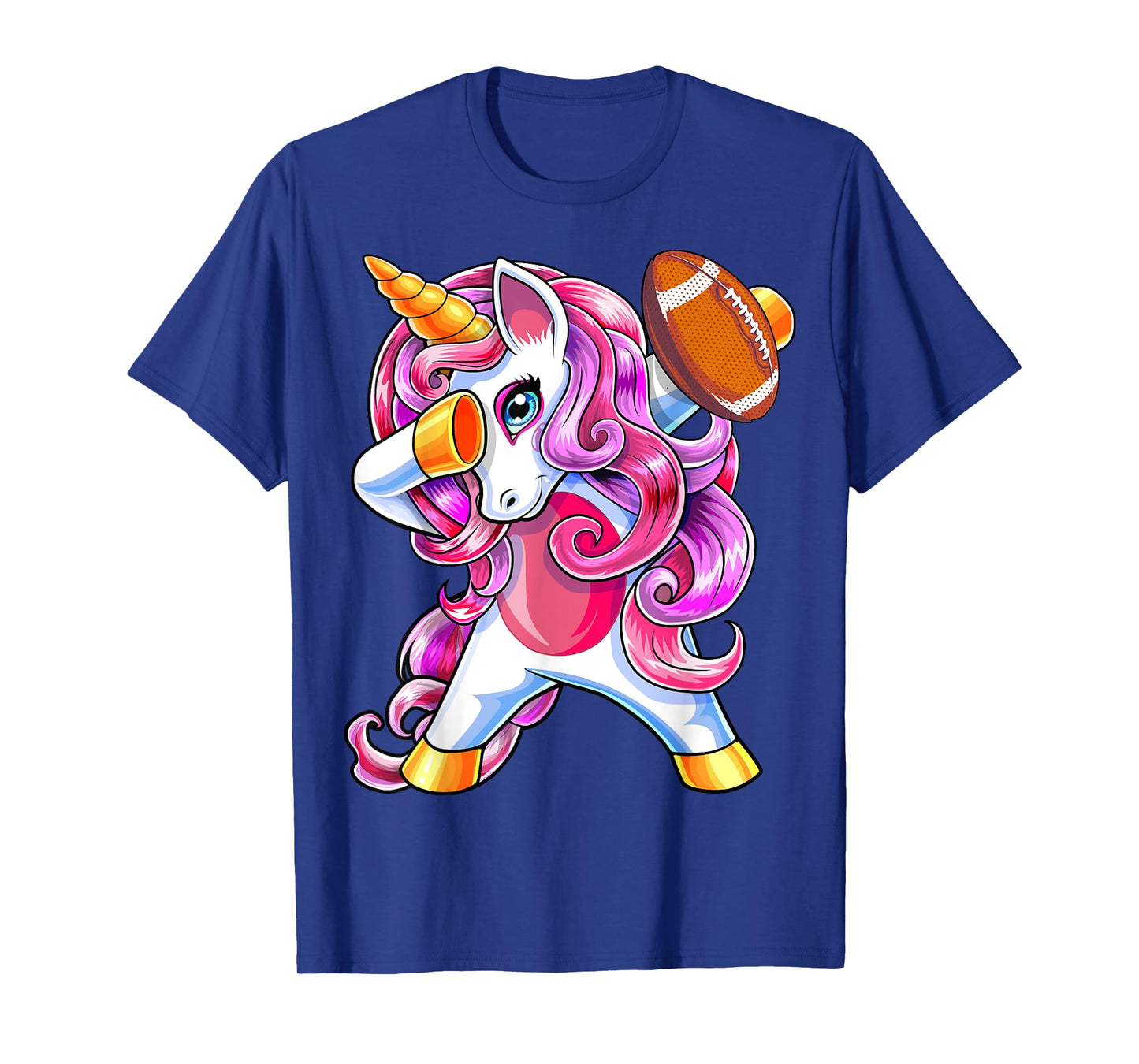 Dabbing Unicorn Football Shirt Unicorn Football Gift Girls T-Shirt