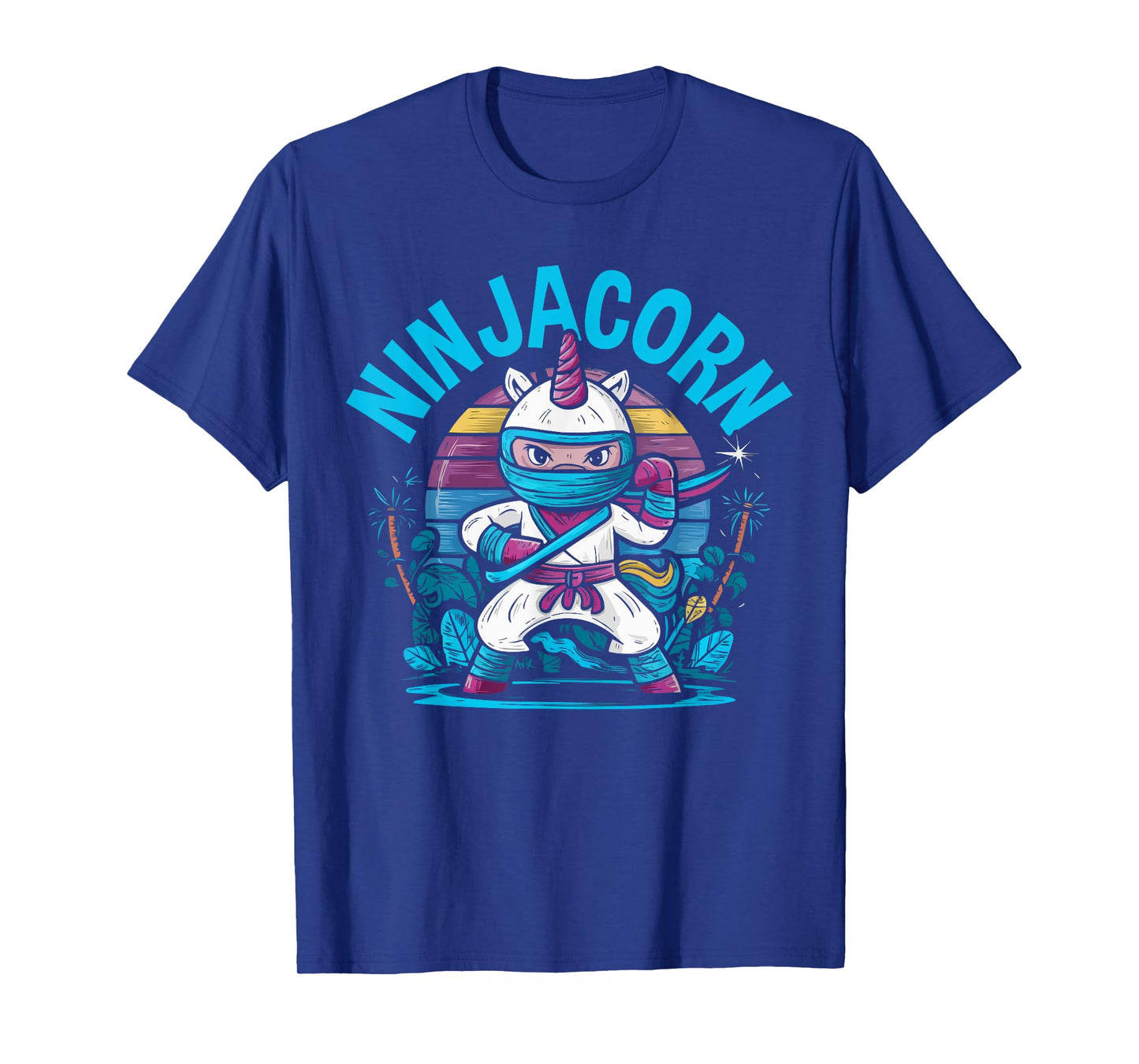 Ninjacorn Unicorn Lover Shuriken Kunai Shinobi Ninja T-Shirt