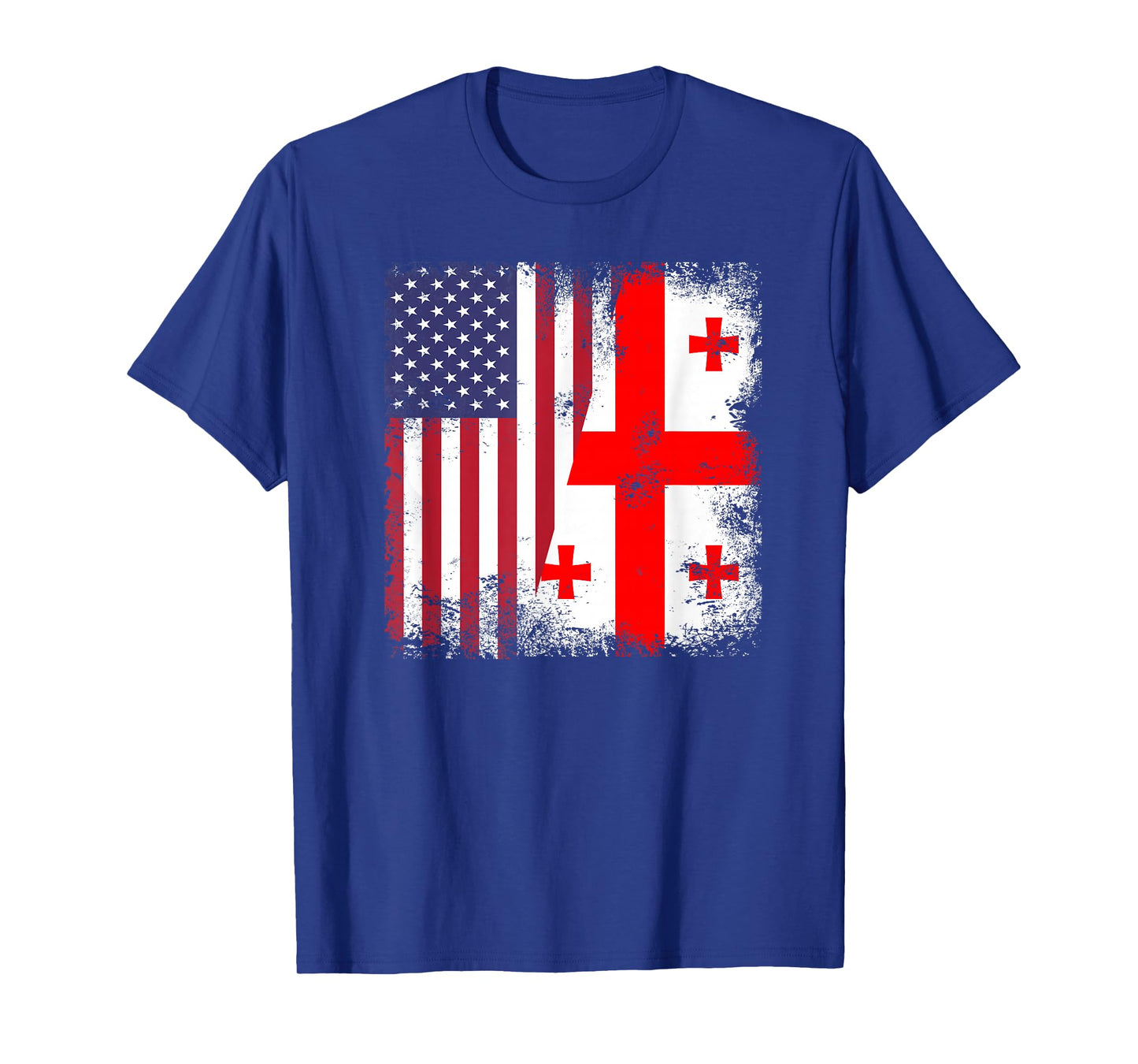 Half Georgian Flag T-Shirt | Vintage Georgia USA Gift T-Shirt