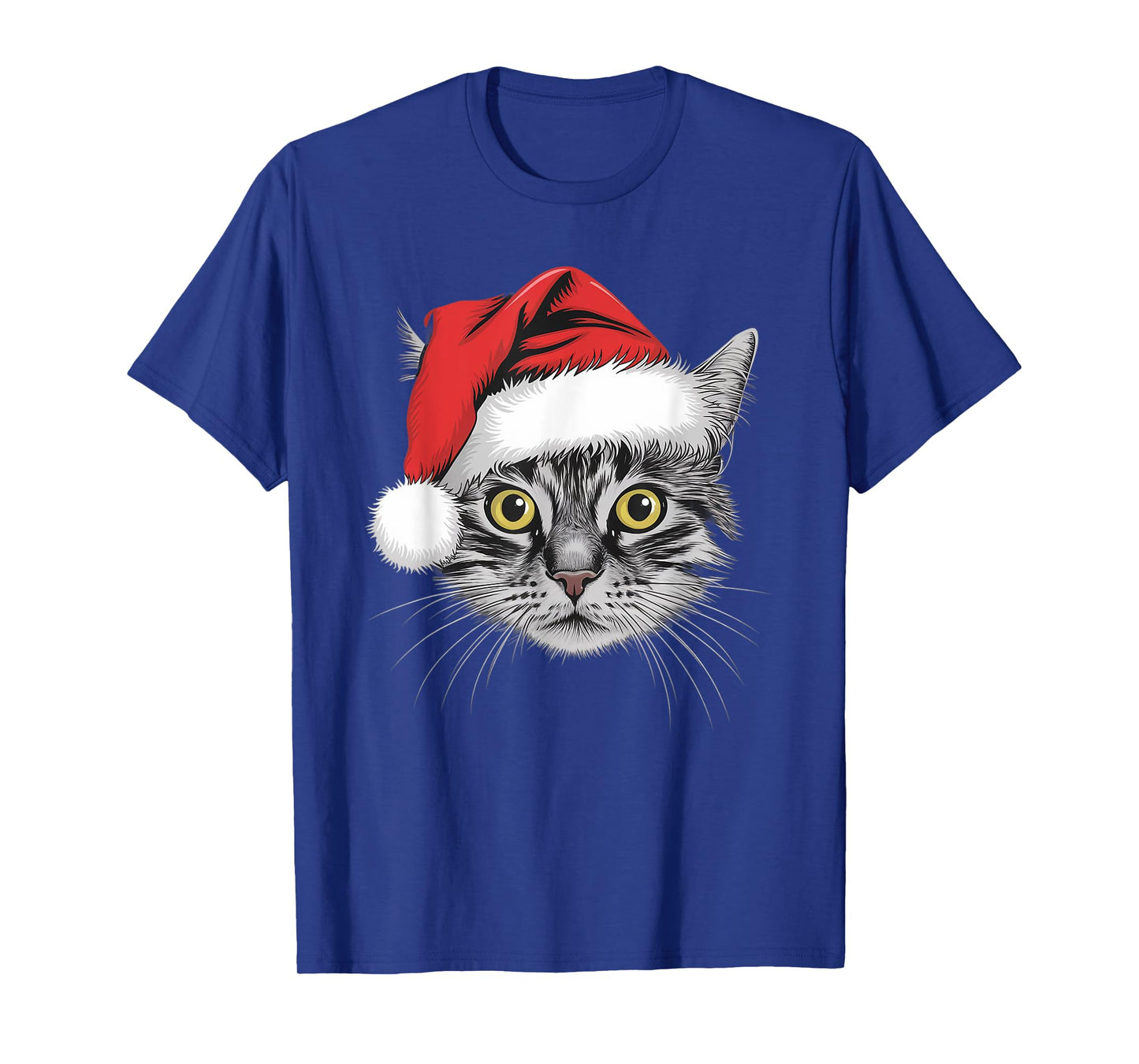 Joyful Cat Santa on Cat Christmas Men Women Kids T-Shirt