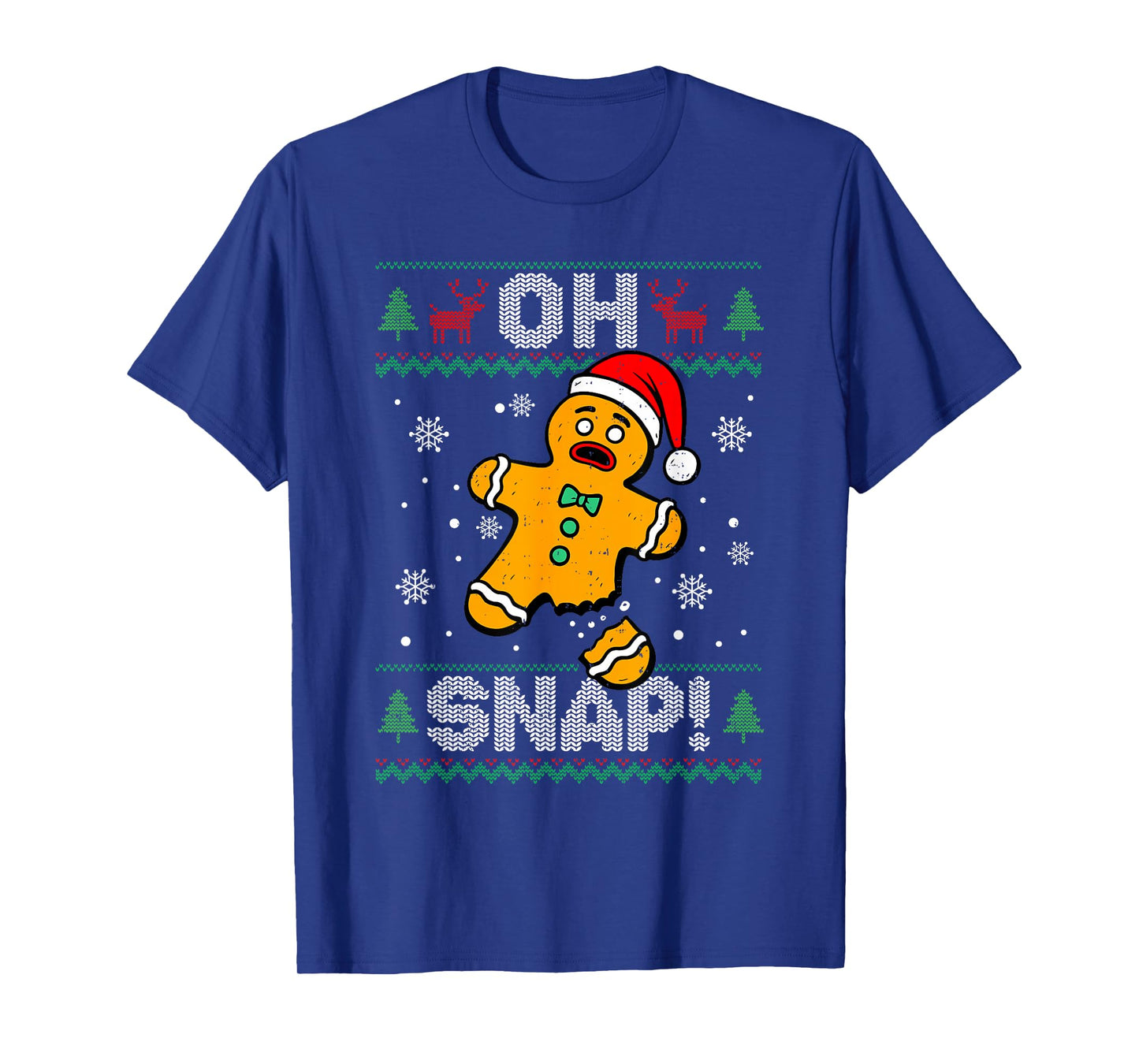 Oh Snap Gingerbread Man Christmas Xmas Cookie Baking Funny T-Shirt