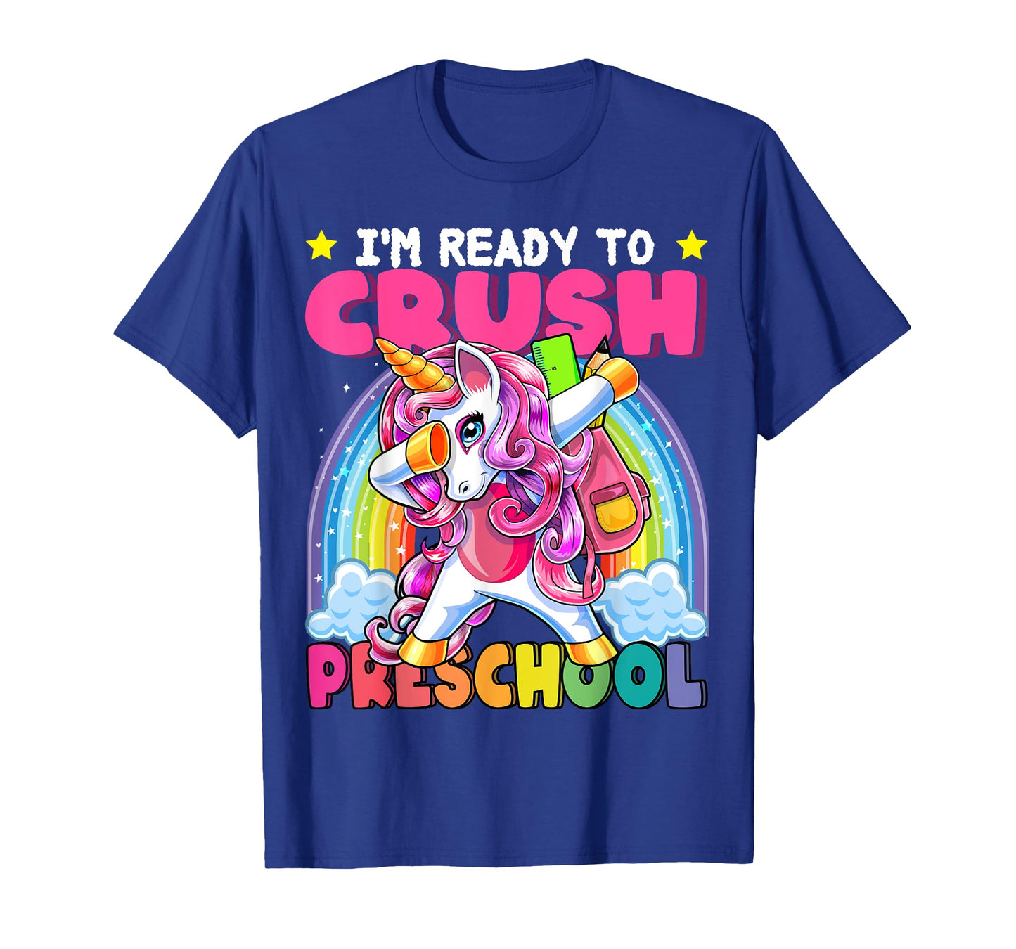 Crush Preschool Dabbing Unicorn Back to School Girls Gift T-Shirt