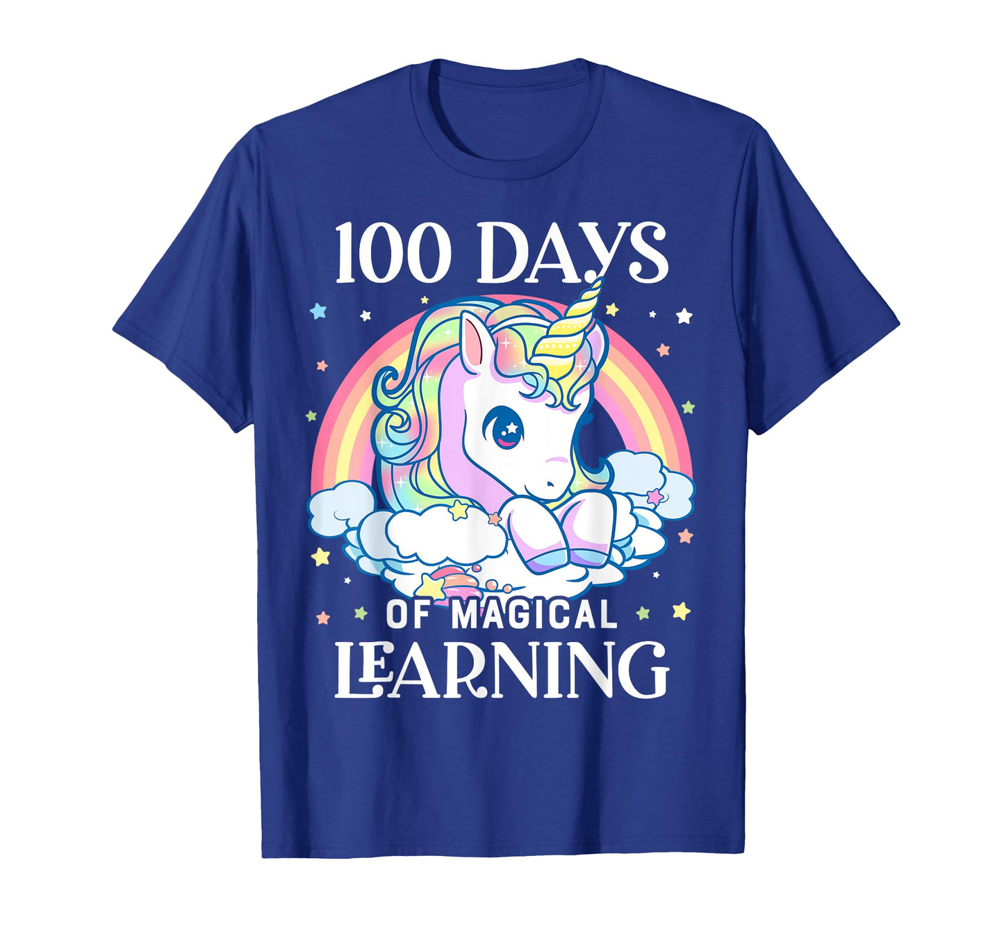 100 Days of School Unicorn Girls Teacher 100th Day of School T-Shirt