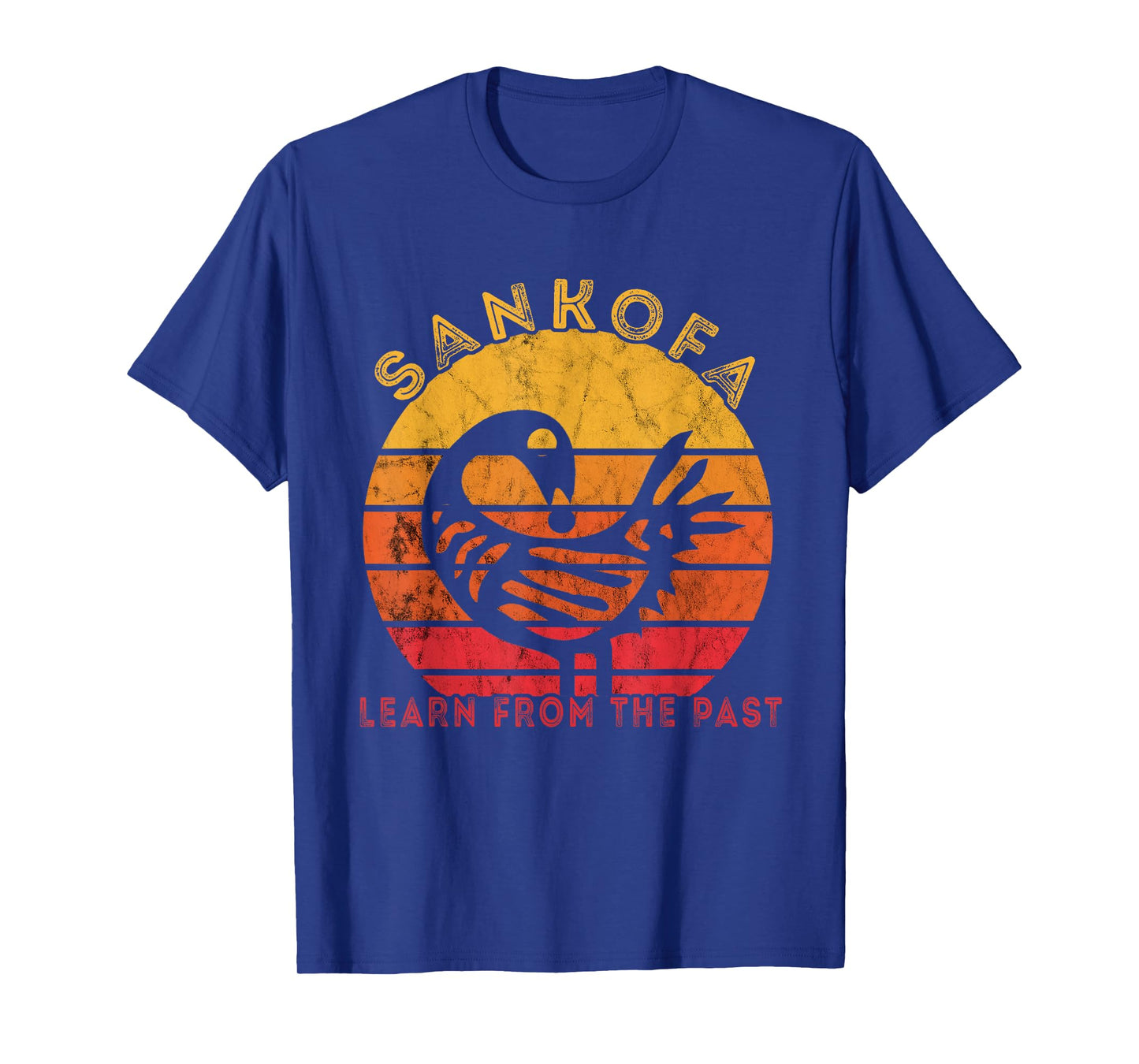 Sankofa Retro Vintage Learn From The Past African Bird T-Shirt