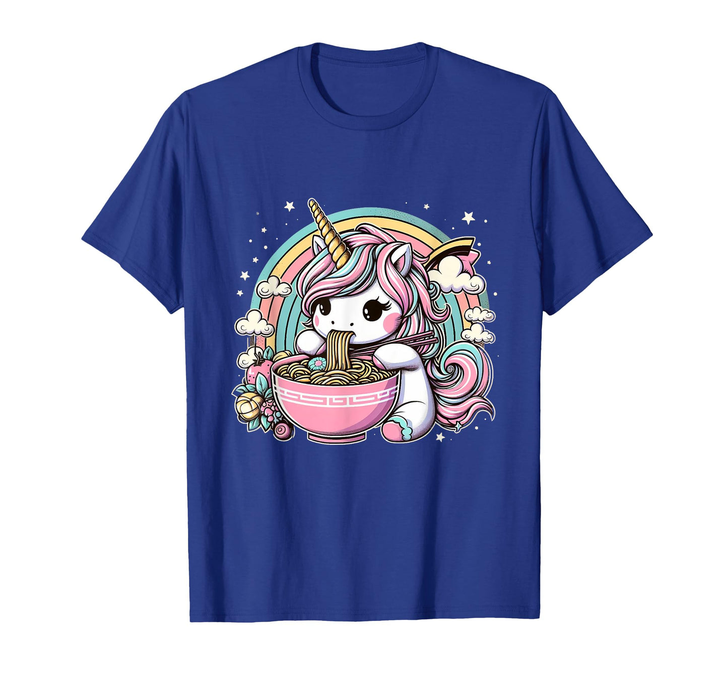 Unicorn Ramen Kawaii Neko Japanese Noodles Aesthetic T-Shirt