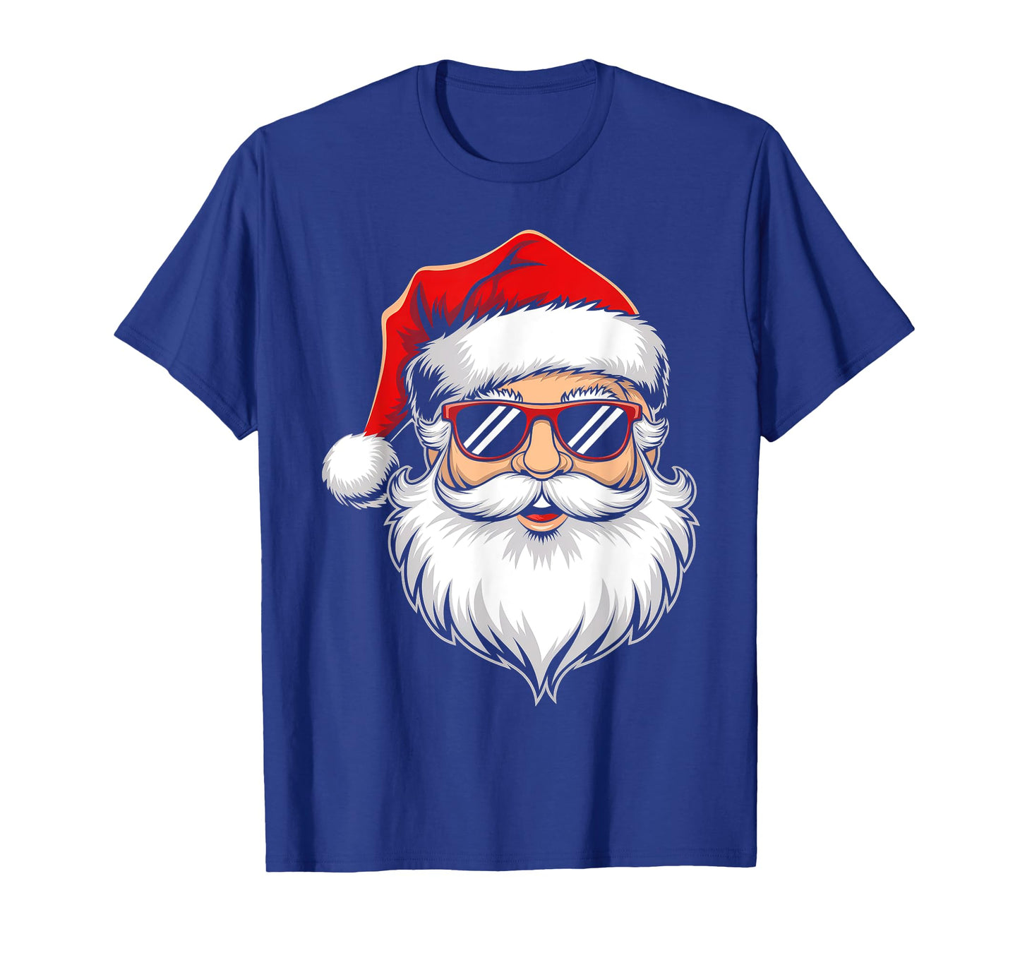 Mens Santa Shirt Boys Retro Sunglasses Christmas Santa Face T-Shirt