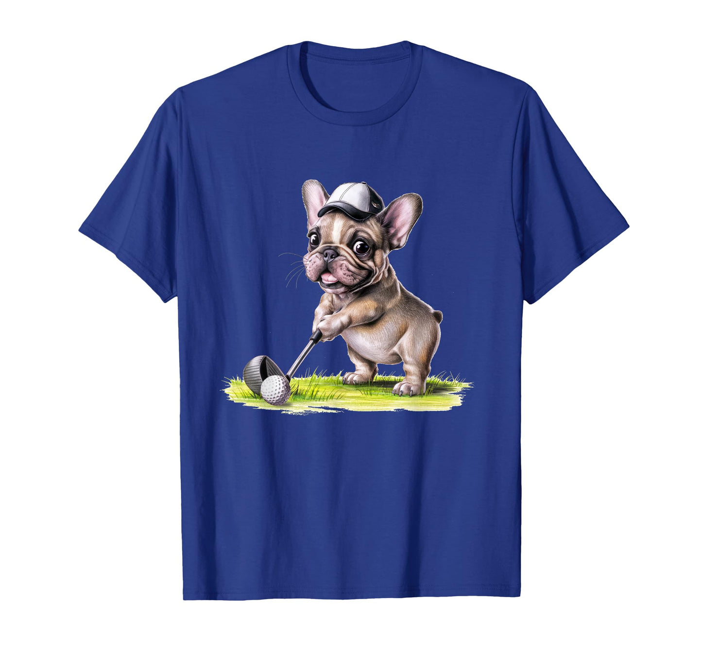 French Bulldog Playing Golf Men Women Kids T-Shirt