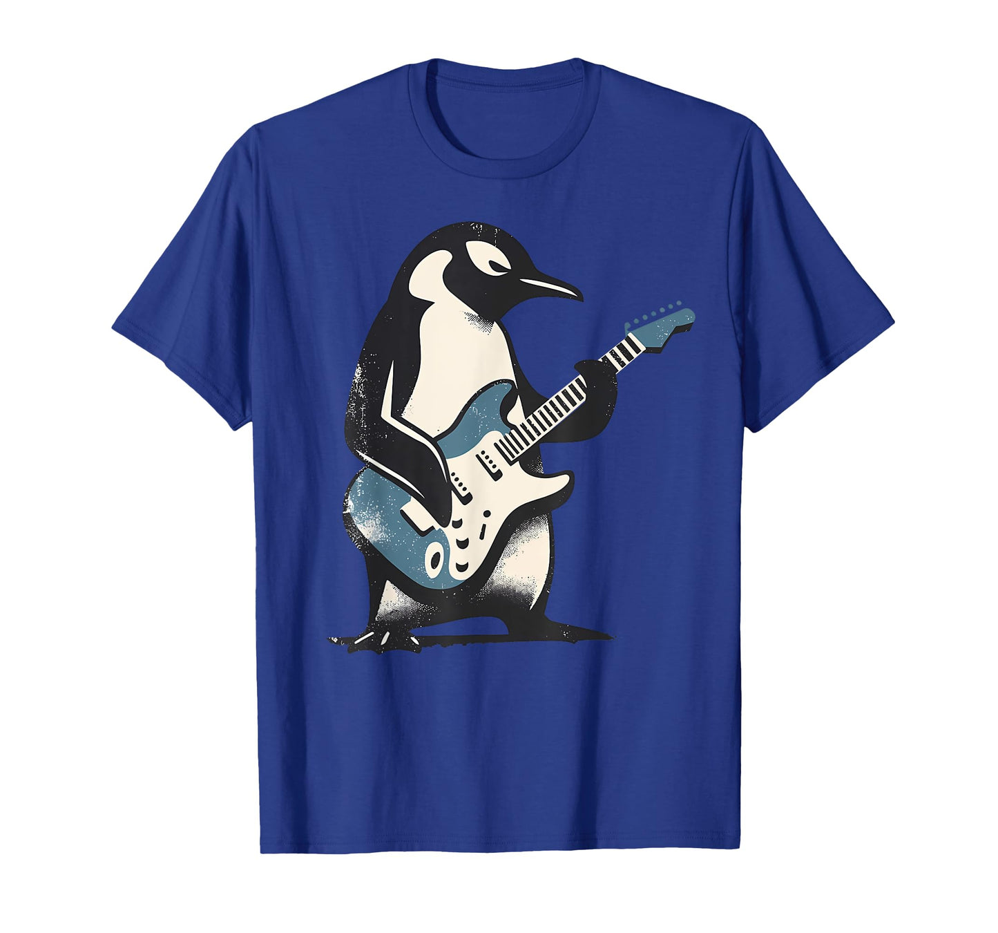 Cool Penguin Playing Guitar Music Lover Penguin Guitar Funny T-Shirt