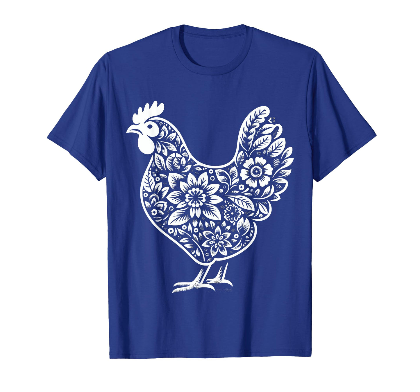 Floral Chicken Farmer Chicken Girl Flower T-Shirt