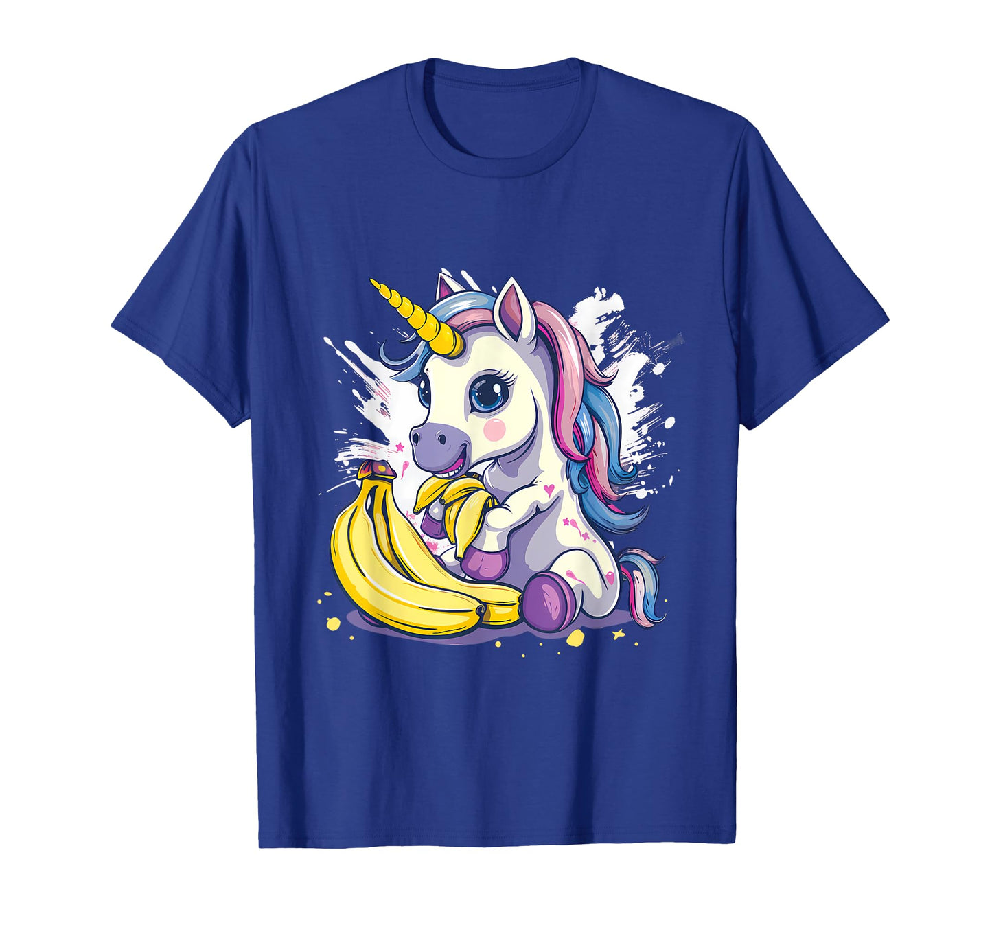 Banana Unicorn Watercolor Animal Art Drawing Banana Fruit T-Shirt