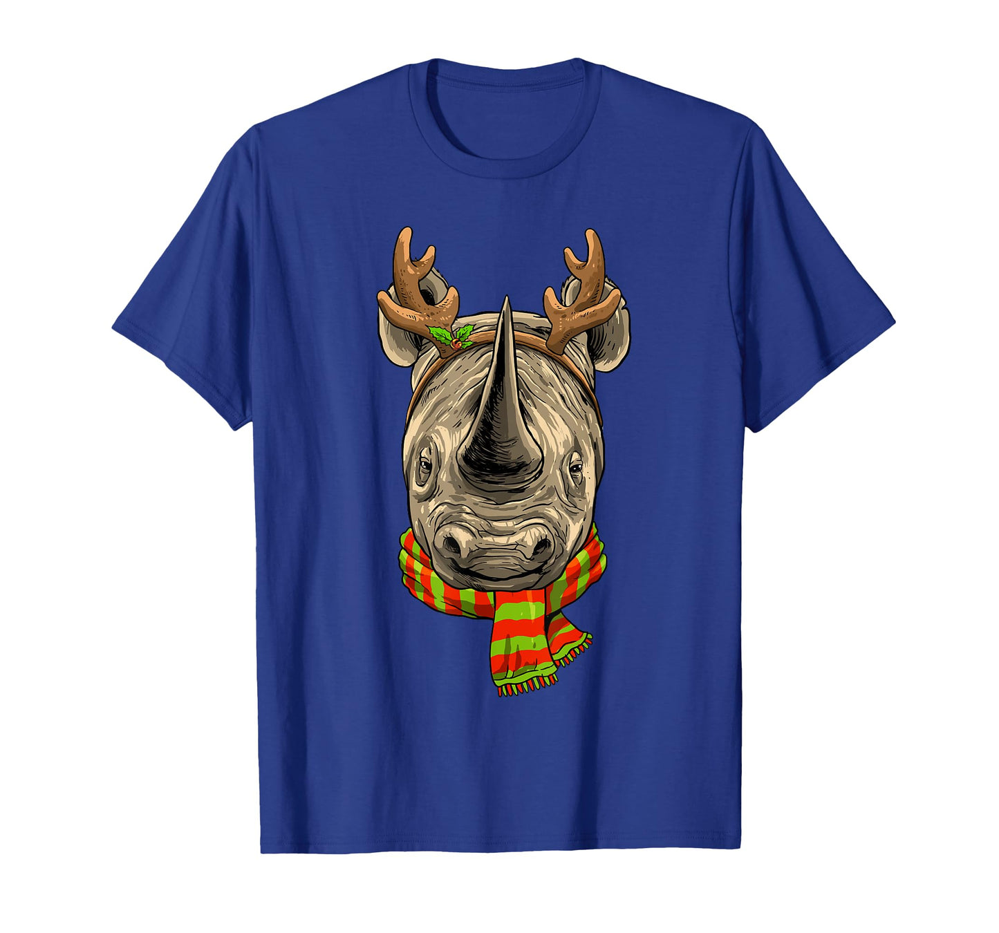 Christmas Rhinoceros Santa Clause Reindeer Xmas Safari Rhino T-Shirt