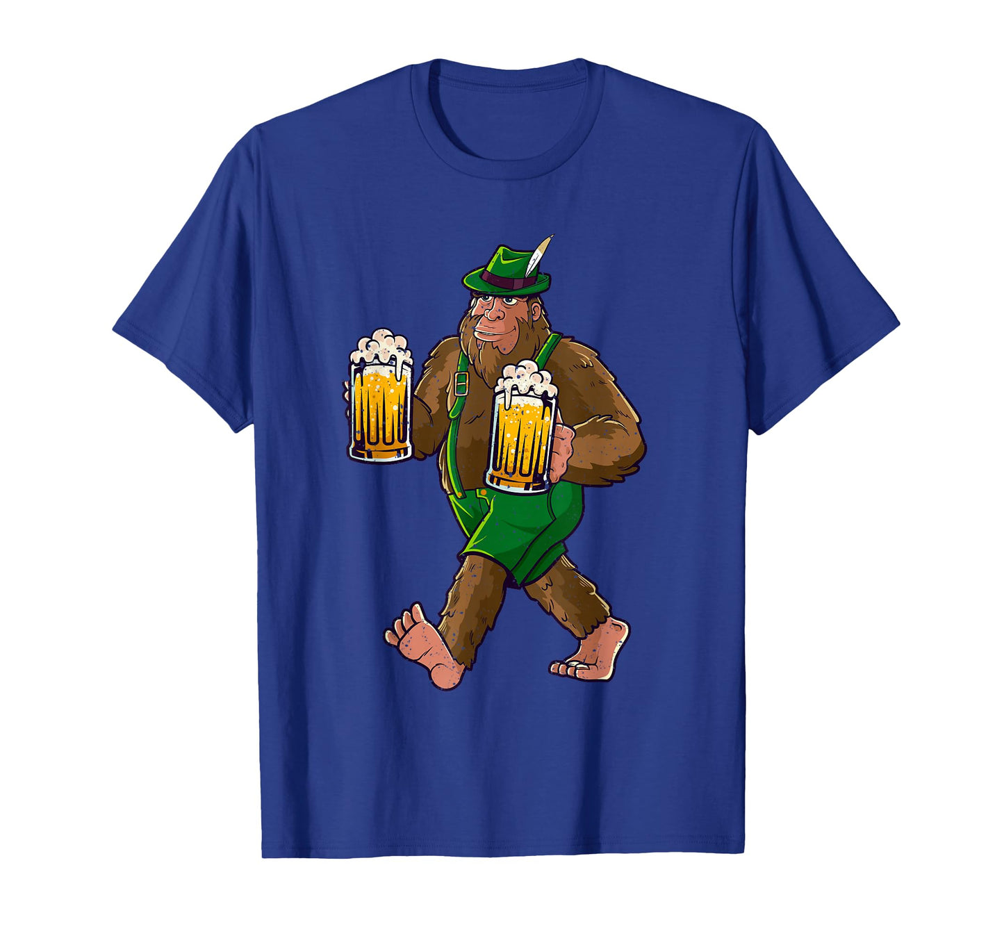 Bigfoot Lederhosen Funny Oktoberfest Men Prost Beer Mug T-Shirt