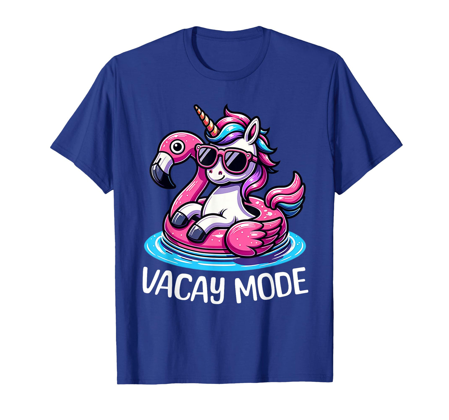 Cute Unicorn Vacay Mode Funny Family Vacation Kids Girls T-Shirt