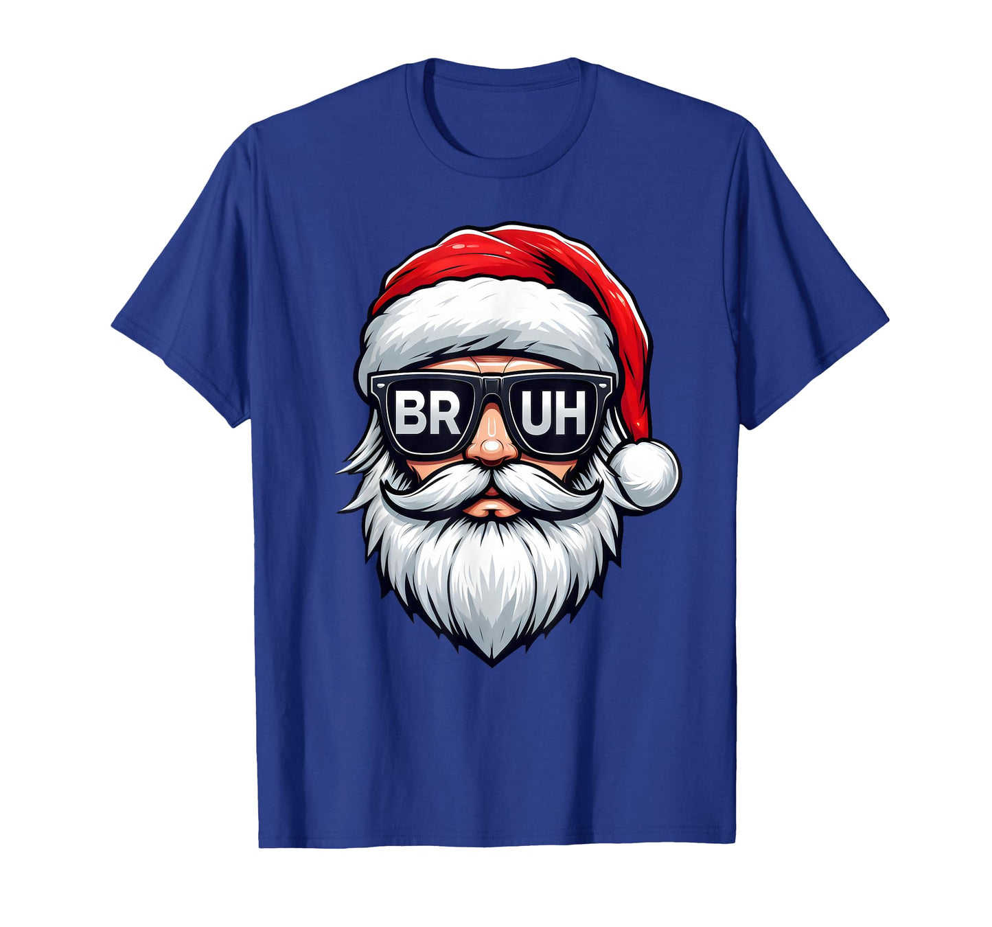 Merry Christmas Bruh Santa Face Meme Funny Saying Boys Men T-Shirt