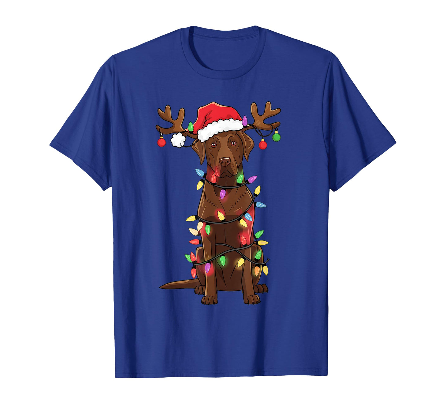 Chocolate Lab Labrador Christmas Funny Gifts Unisex-Adults, Unisex-Kids Black Small Short Sleeve T-Shirt