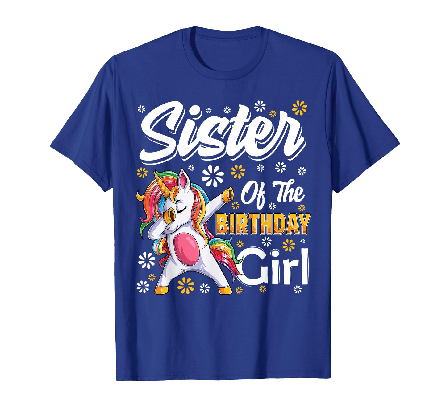 awesome dabbing unicorn birthday Sister Family Matching T-Shirt