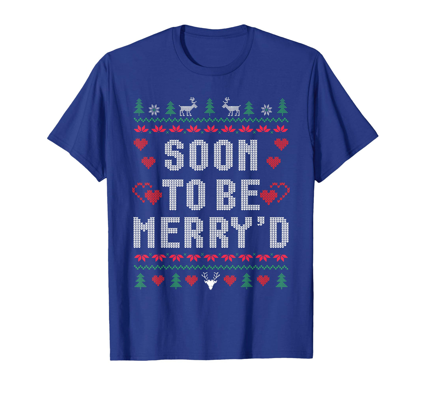 Soon To Be Merry'd Christmas Engaged Couple Matching Family T-Shirt