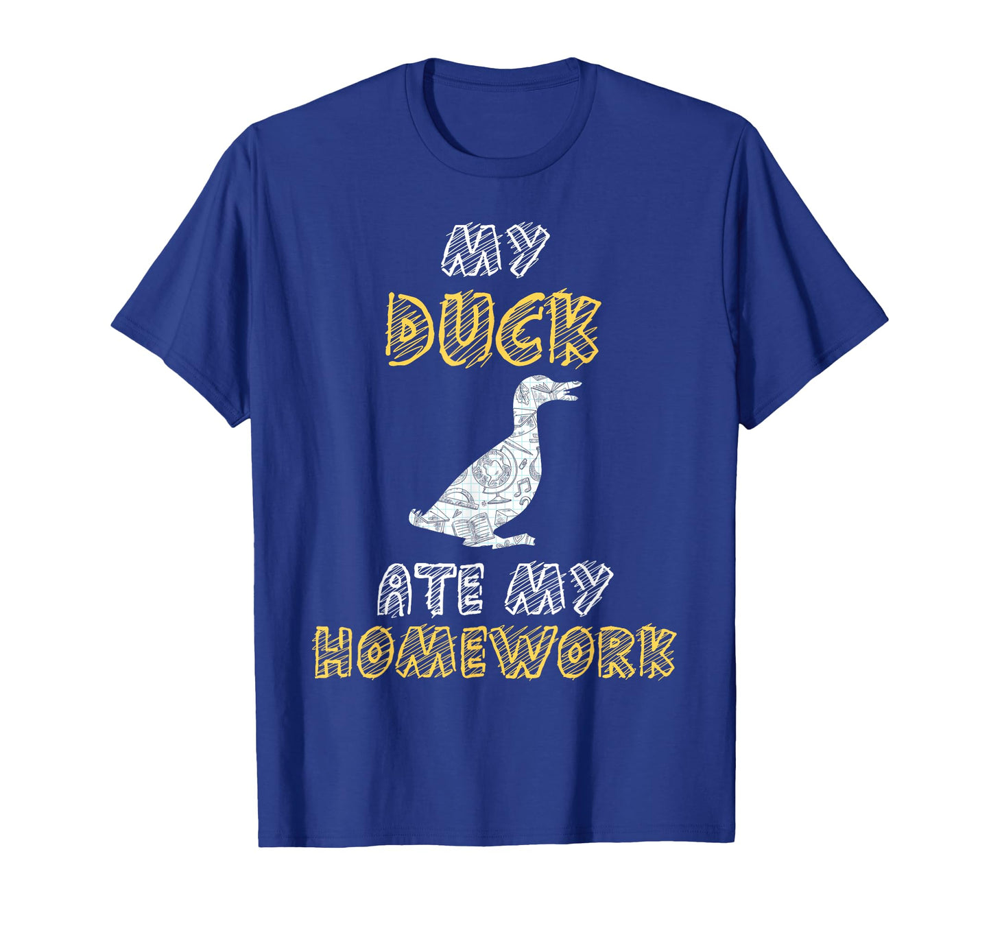 My Duck Ate My Homework Mallard Dipper Kid Back To School T-Shirt
