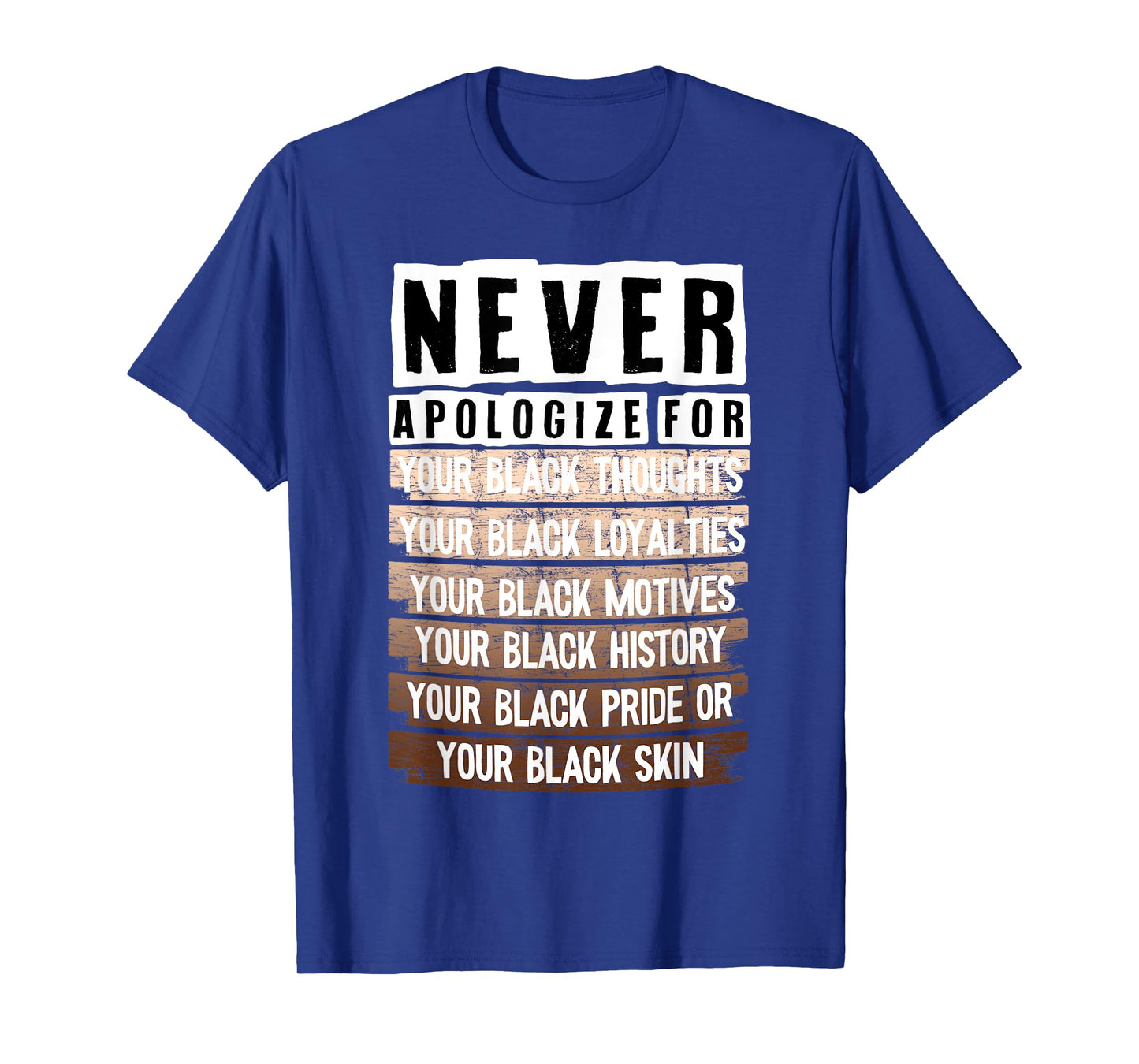 Never Apologize For Your Black Thoughts Your Black Loyalties T-Shirt