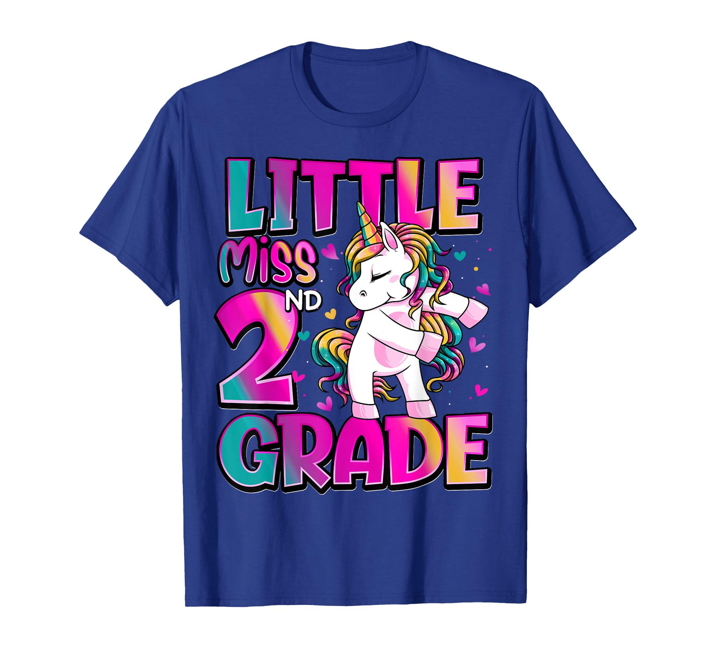 Little Miss 2nd Grade Unicorn Back To School 2nd Grade Girls T-Shirt