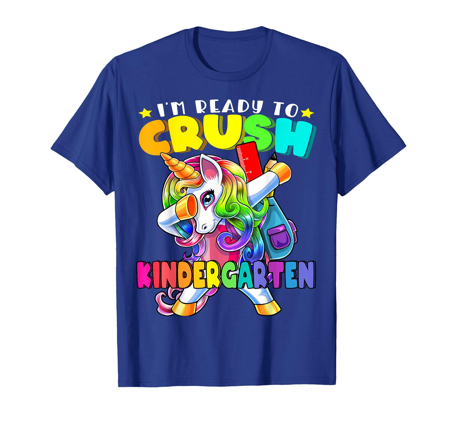 Crush Kindergarten Dabbing Unicorn Back to School Girls Gift T-Shirt