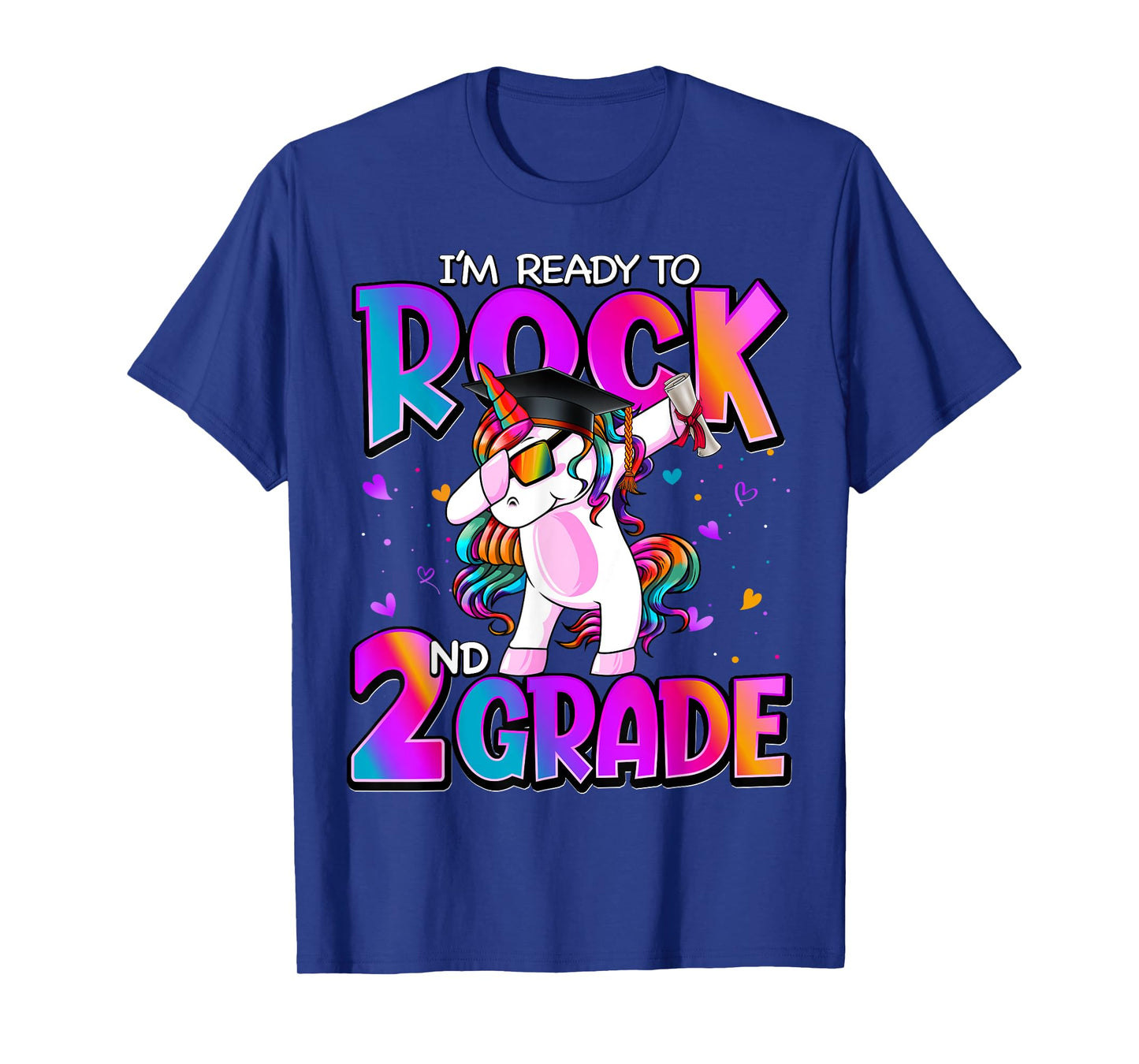 I'm Ready To Rock 2nd Grade Unicorn Back To School Girls T-Shirt