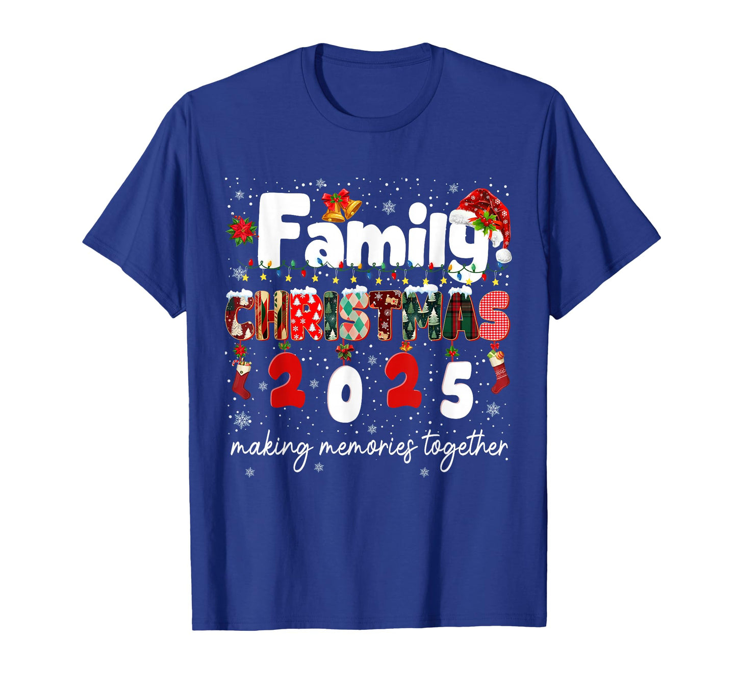 Plaid Family Christmas 2025 Matching Tee Making Memories Pjs T-Shirt