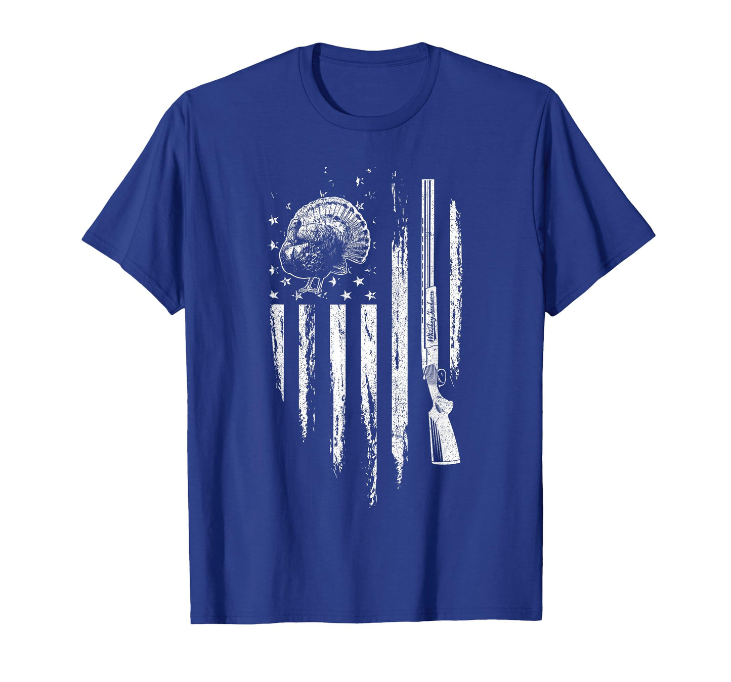 Turkey Hunting American Flag Thunder Chicken Gift For Hunter T-Shirt