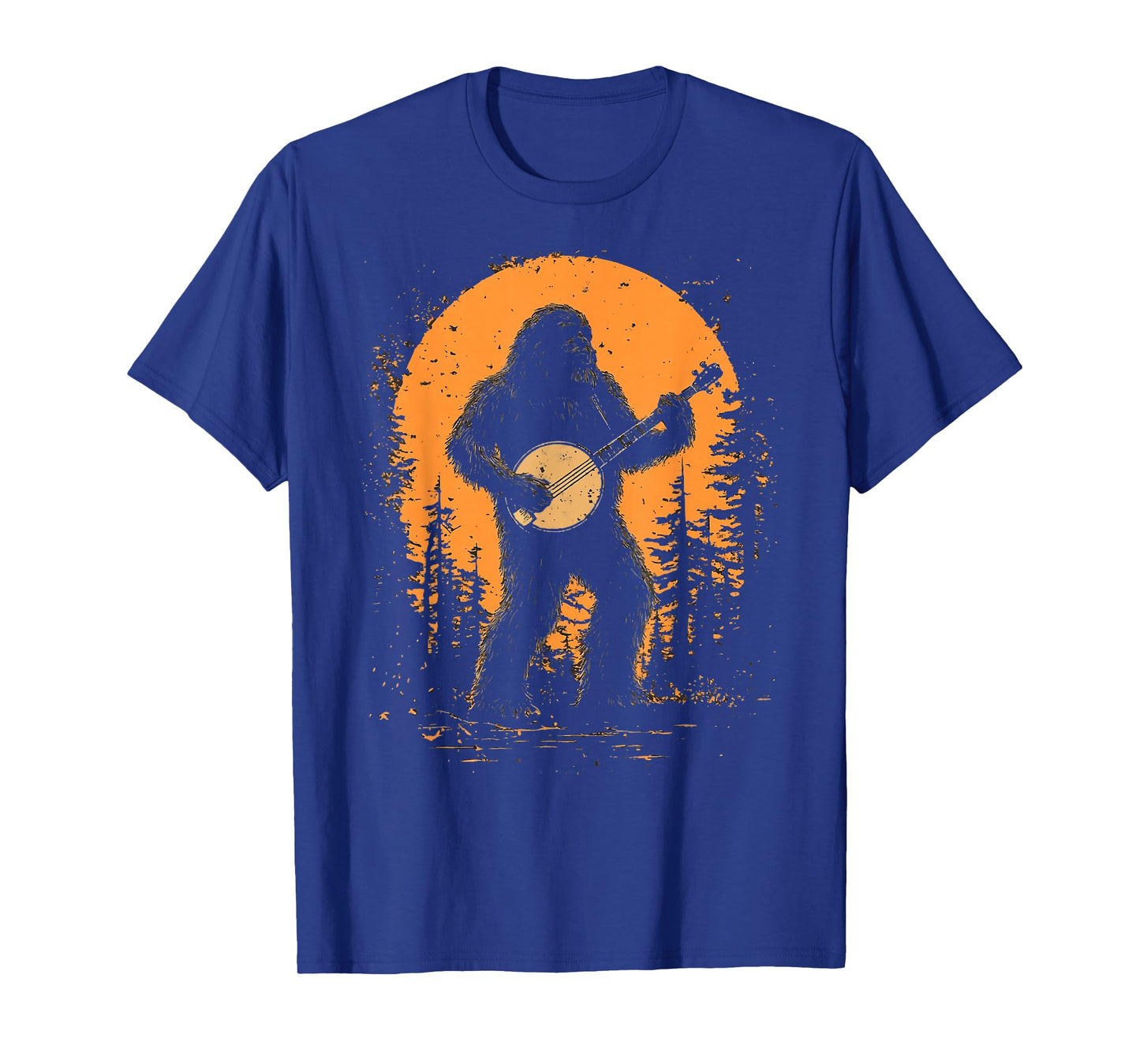 Bigfoot Sasquatch Banjo Bluegrass Music Vintage T-Shirt