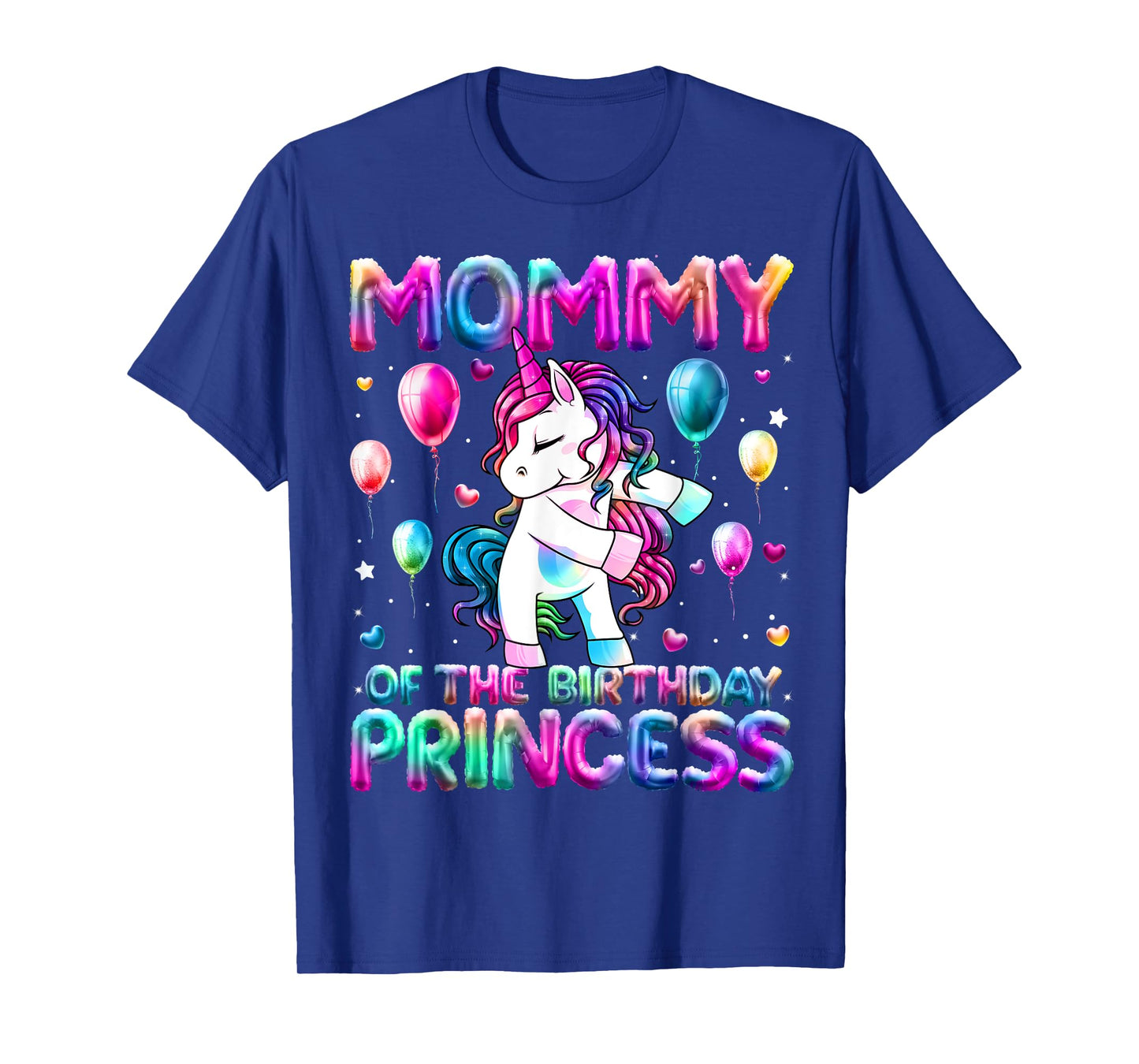 Mommy of the Birthday Princess Girl Flossing Unicorn Mom T-Shirt