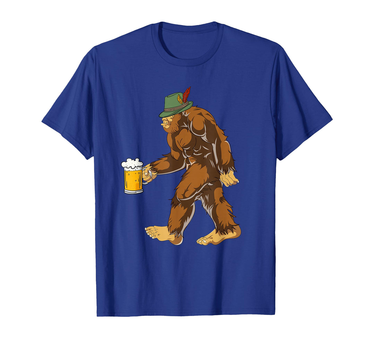 German Bigfoot Lederhosen Funny Beer Oktoberfest T-Shirt