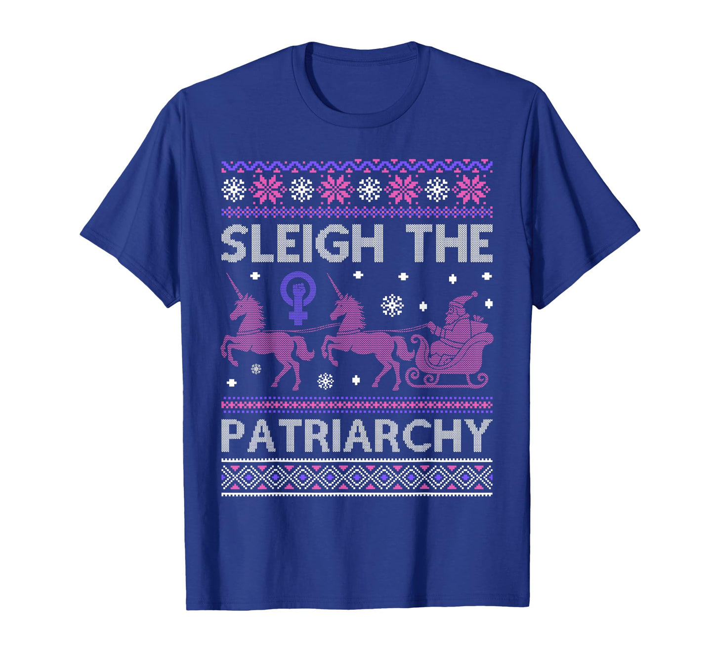 Sleigh The Patriarchy Feminist Unicorn T-Shirt