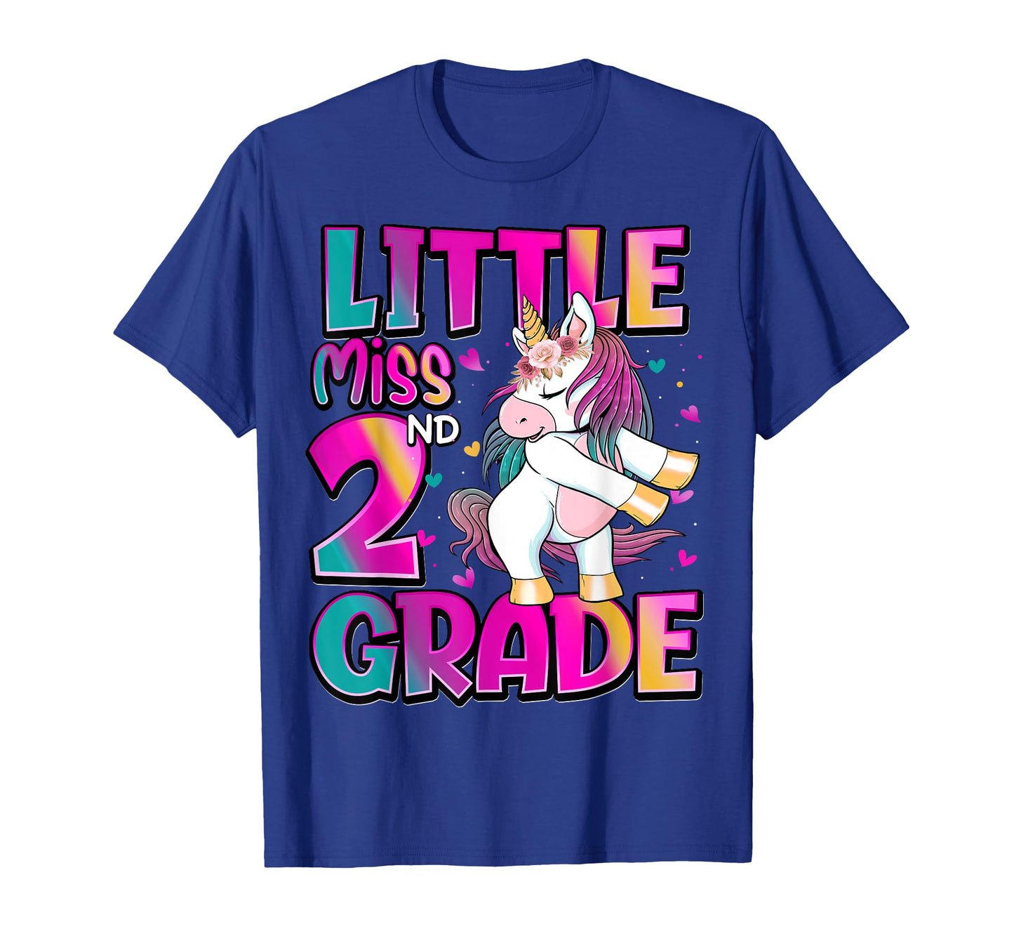 Little Miss 2nd Grade Unicorn Back To School 2nd Grade Girls T-Shirt