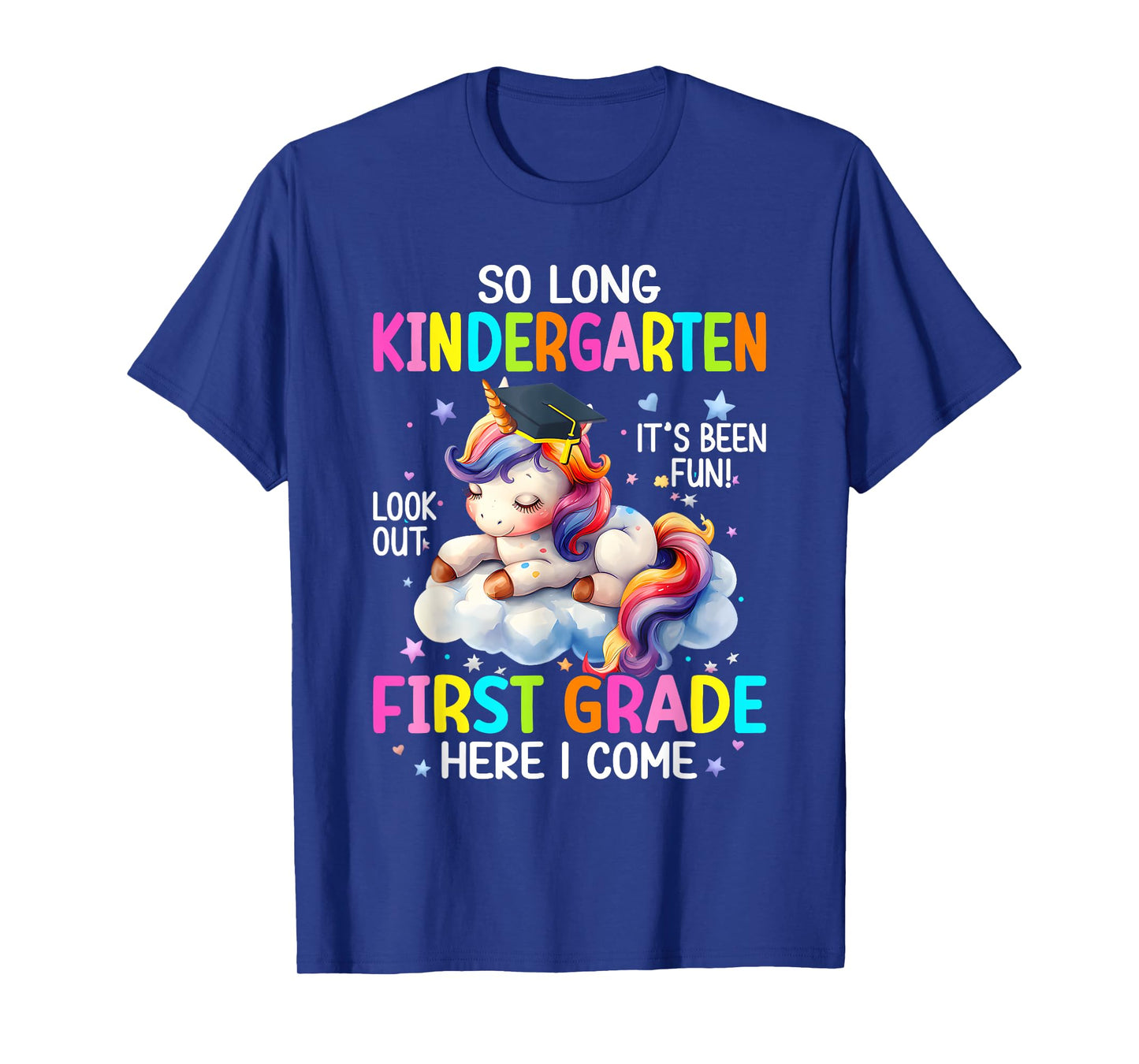 So Long Kindergarten Graduation Class 2025 Unicorn Kids Girl T-Shirt