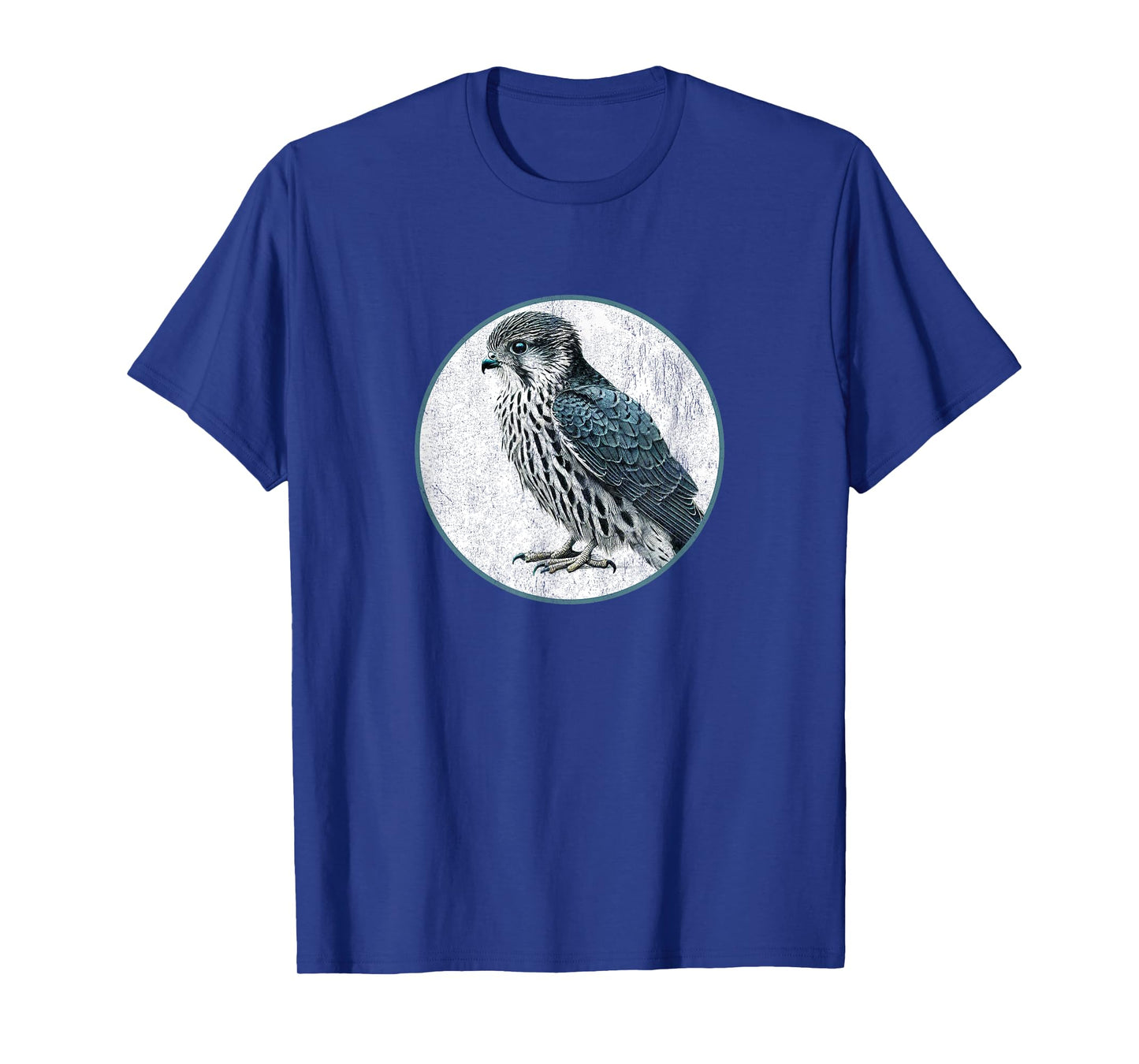 Colorful Retro Merlin Bird Design T-Shirt