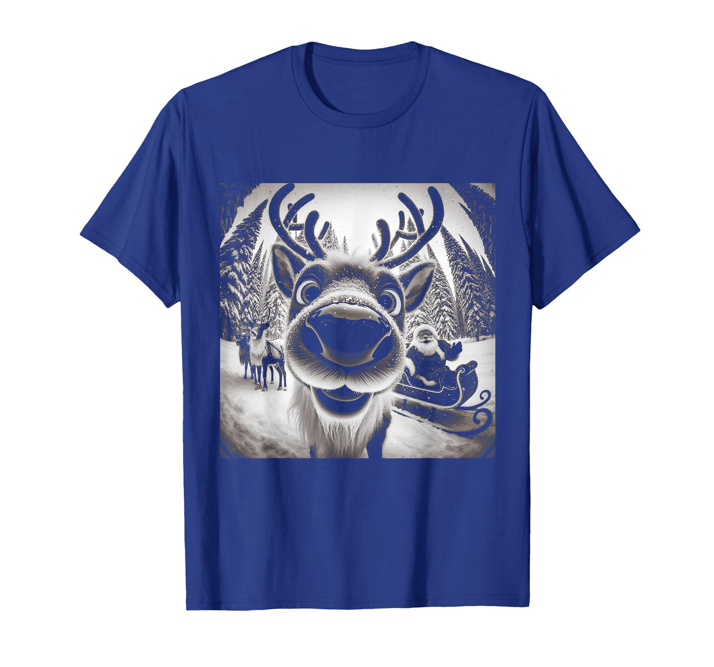 Funny Reindeer Selfie Christmas T-Shirt