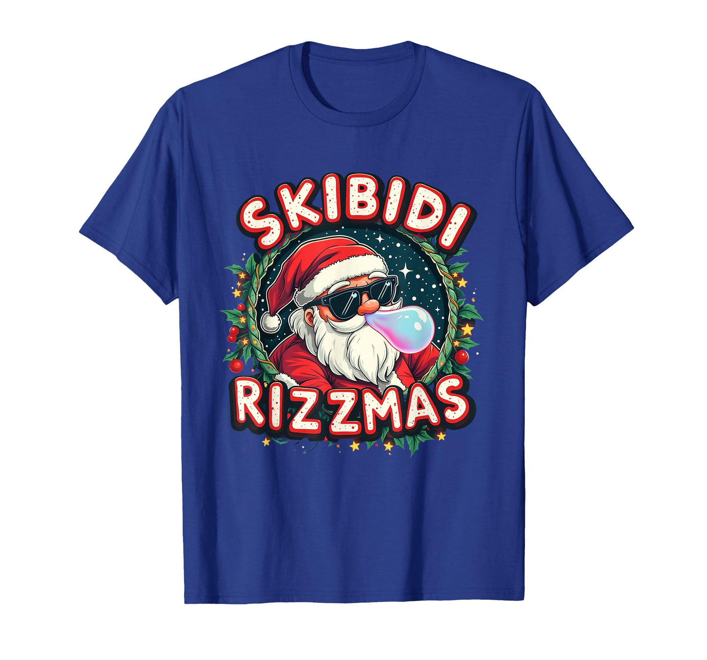 Skibidi Rizzmass Celebration Merry Christmas Funny Santa T-Shirt