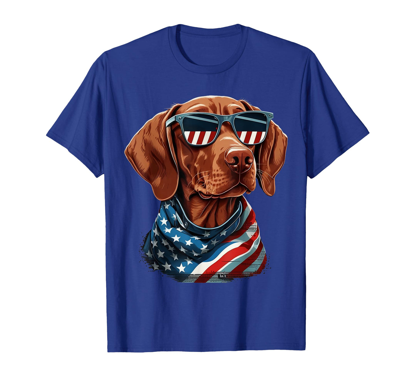 USA 4th Of July Vizsla on Patriotic American Vizsla T-Shirt for Women Kids Men