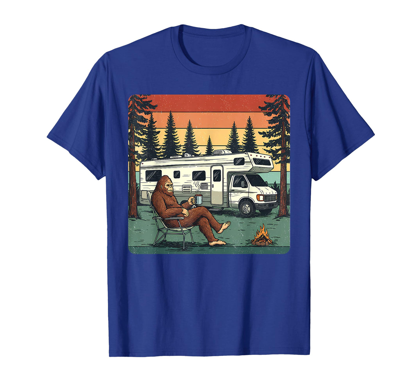 Vintage Camping Motorhome RV Bigfoot Adventure T-Shirt