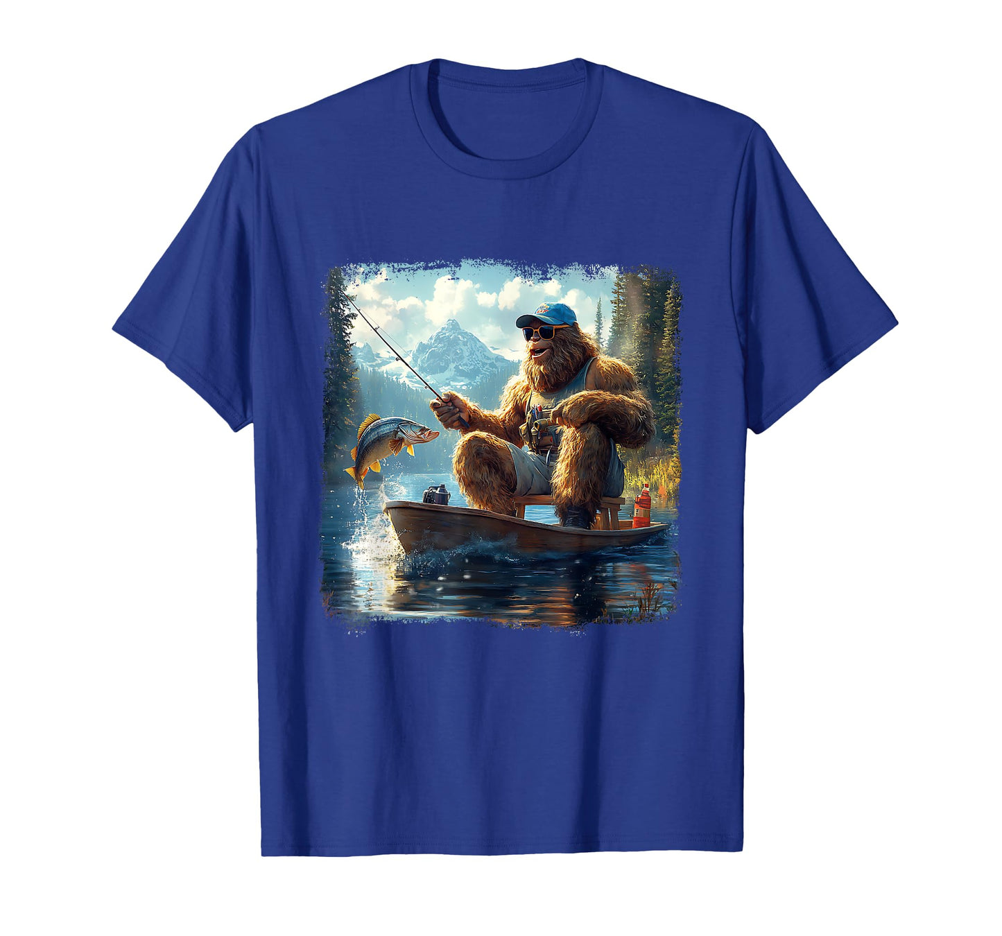 Catch of the Day Bigfoot Fishing Adventure Funny Sasquatch T-Shirt
