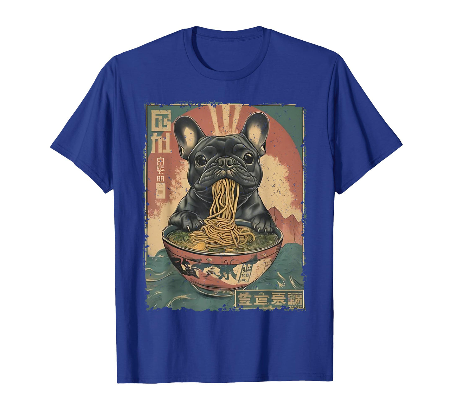 French Bulldog Ramen Japanese Funny Graphic Kawaii Dog Anime T-Shirt