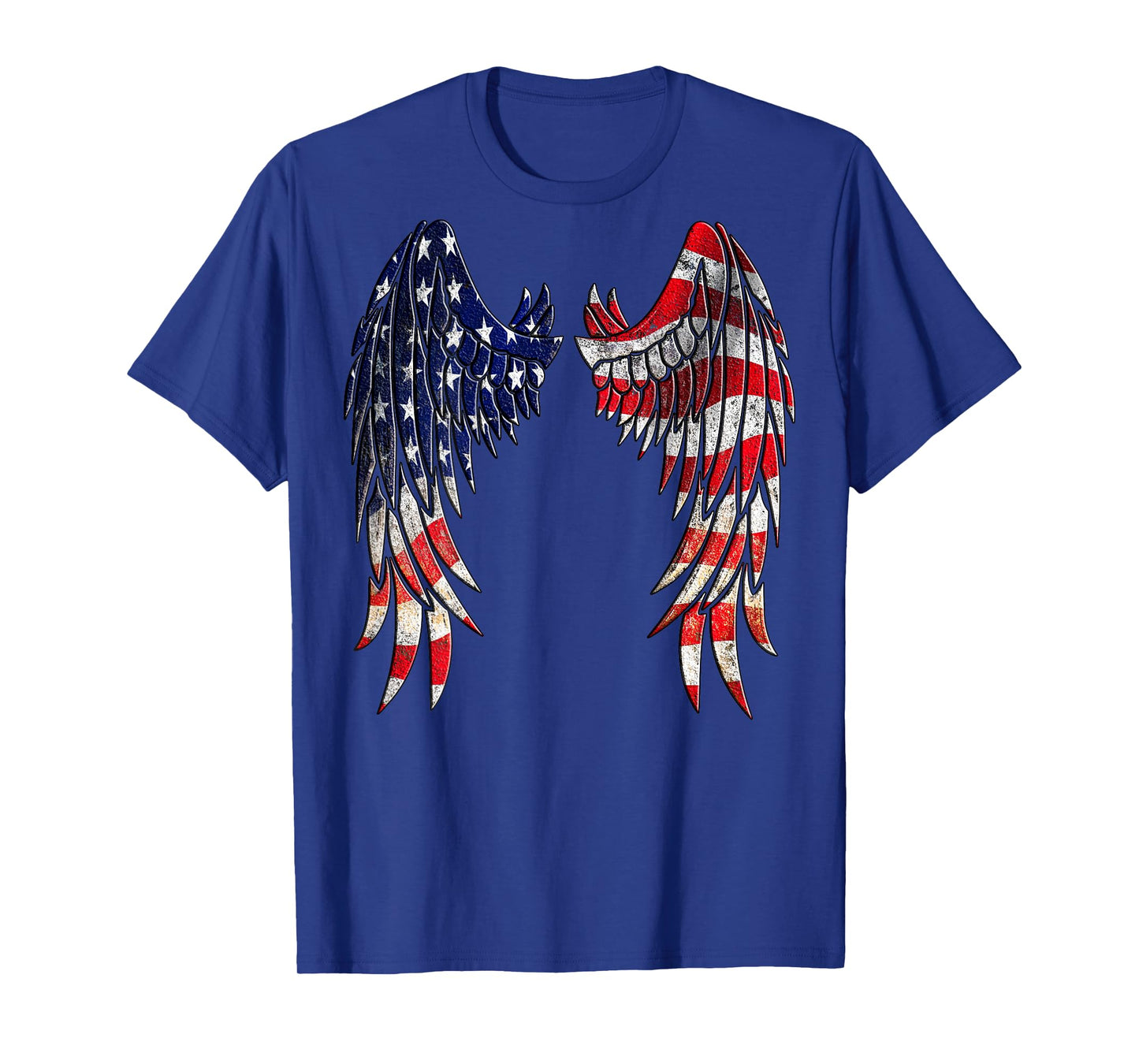 Distressed American Flag Angel Wings Shirt T-Shirt for Women Kids Men