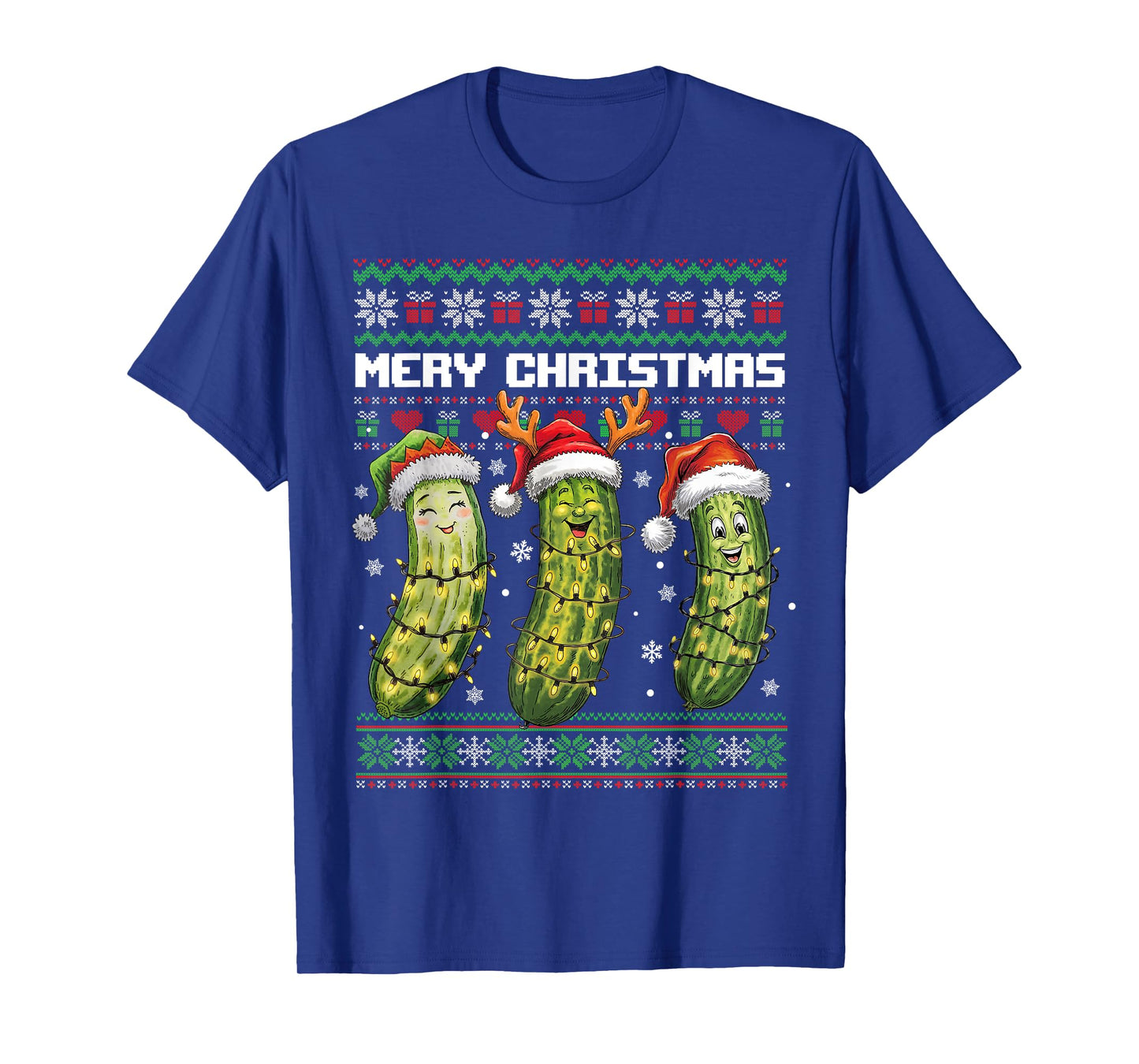 Pickle Lovers Funny Christmas Pajama Family Grandma Mom Kids T-Shirt