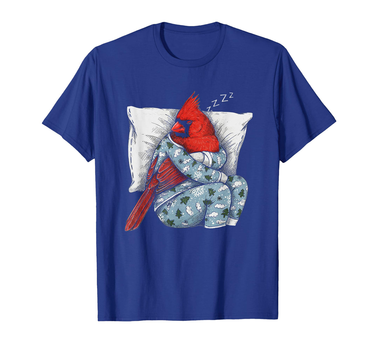 Funny Sleepy Cardinal Bird Pajama Women Men Boys And Girls T-Shirt