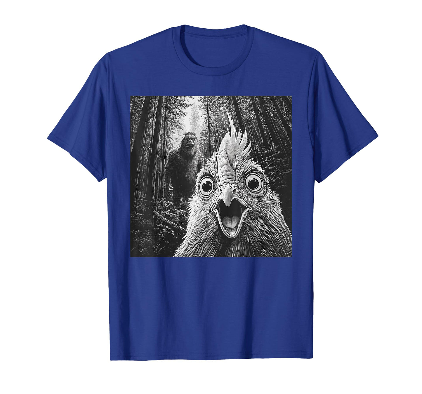 Chicken Selfie With Bigfoot Sasquatch Funny T-Shirt