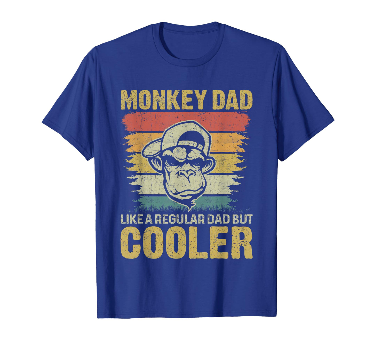 Retro Monkeys Father Men Animal Monkey Dad T-Shirt