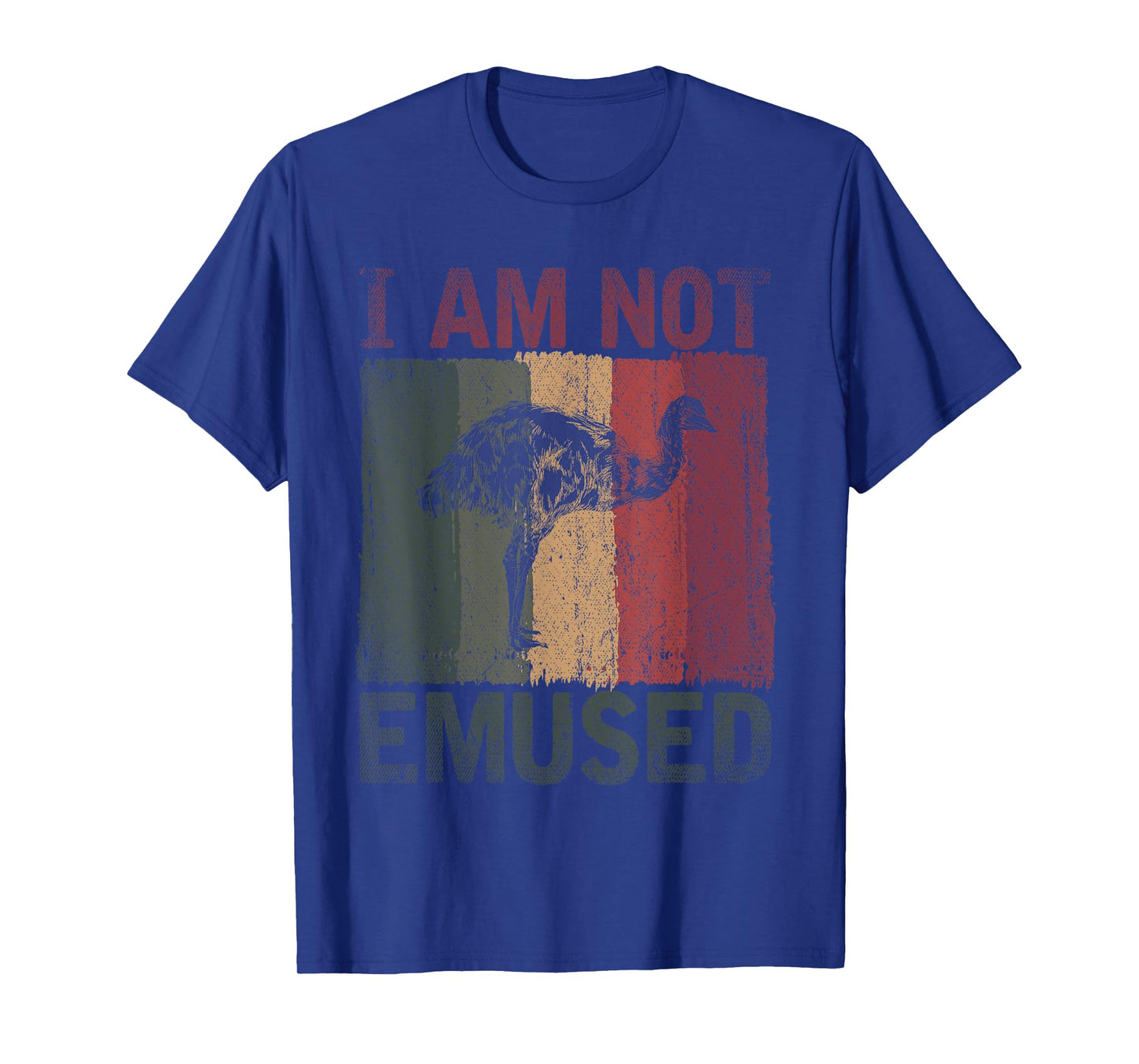 Retro Australian Flightless Bird I Am Not Emused Funny Emu T-Shirt